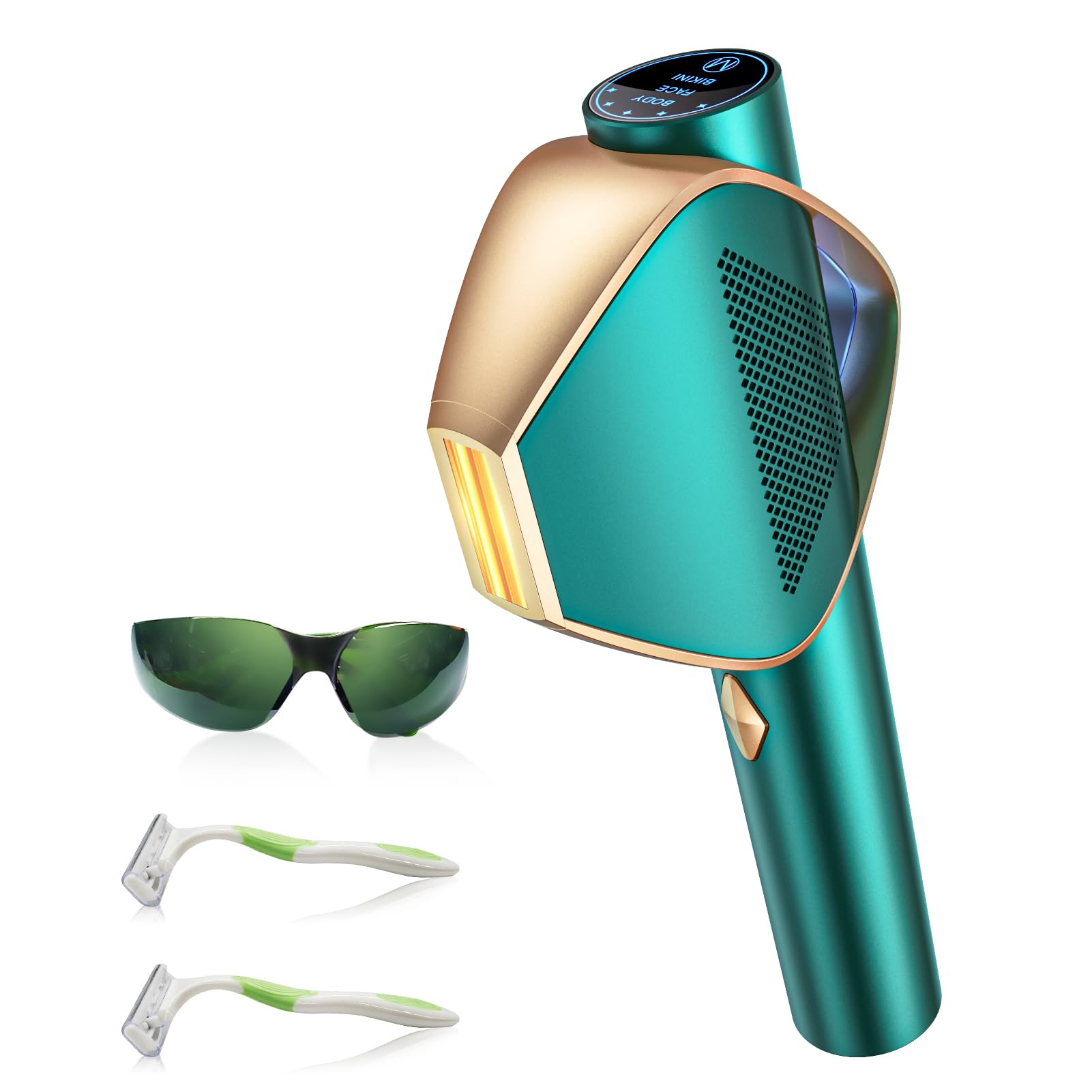 Professional IPL Laser Hair Removal Device for Women & Men - 19.8J High Energy, Painless 3-in-1 Epilator with Super Fast IGBT Technology & Unlimited Flashes - Perfect for Face, Legs, Arms, Bikini Line & Full Body Hair Removal at Home