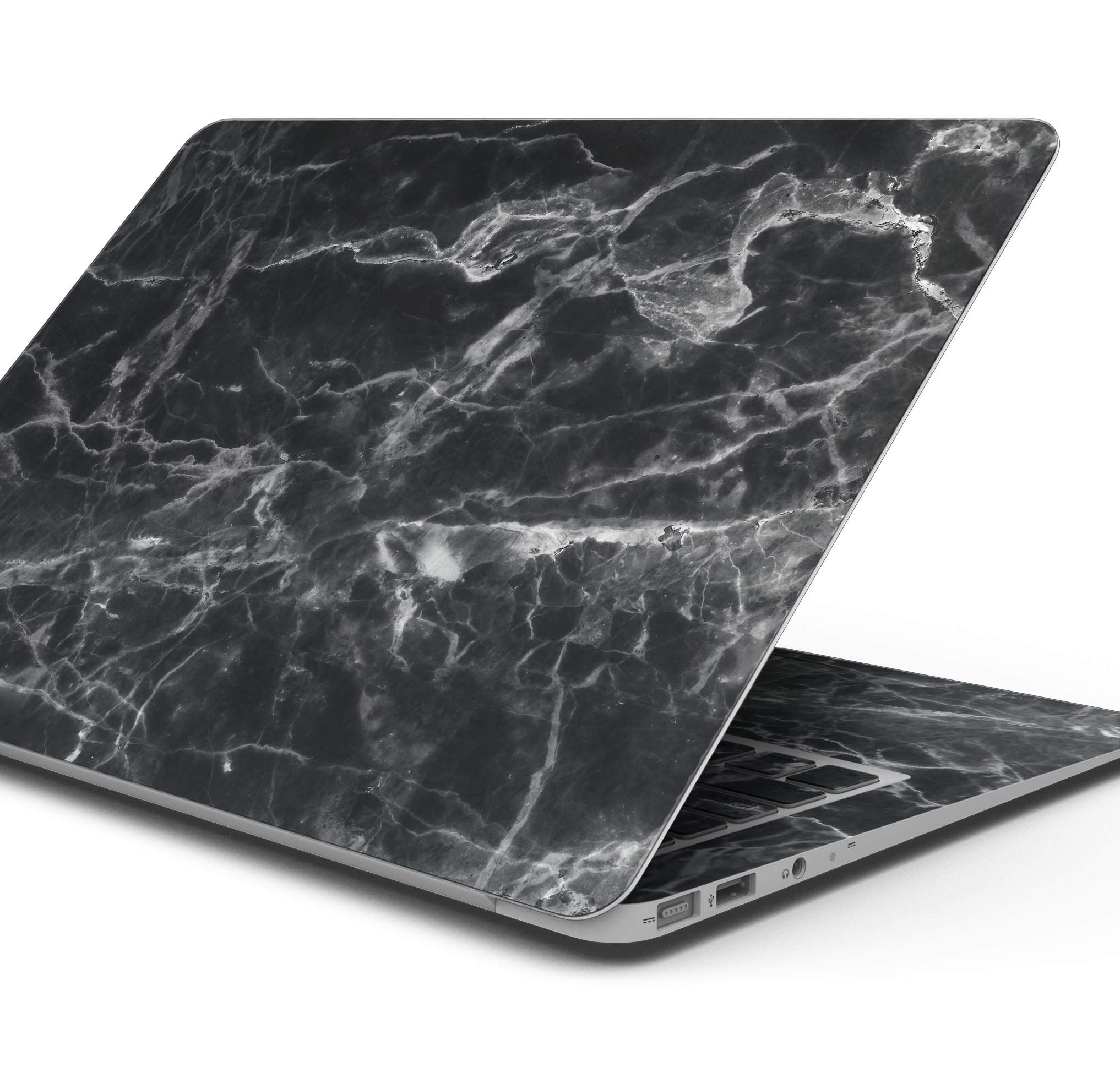 Premium Smooth Black Marble Full-Body Skin Wrap - Scratch Resistant Decal for MacBook Air 11