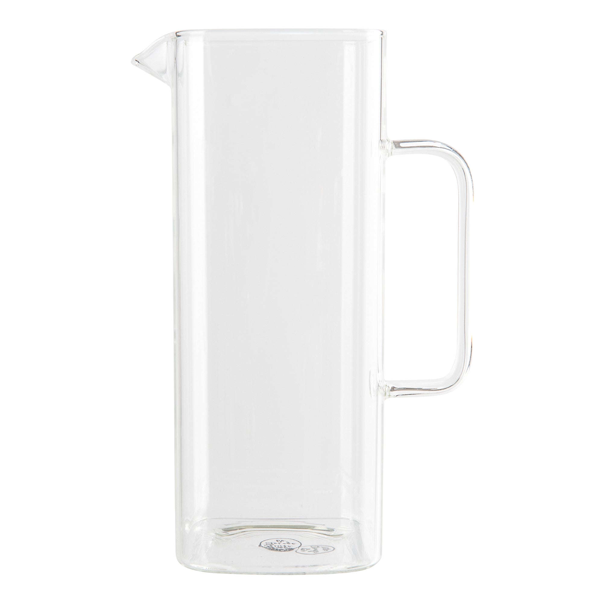 2L Square Glass Jug - Clear Modern Pitcher for Water, Juice & Iced Tea - Perfect for Home, Office & Outdoor Gatherings