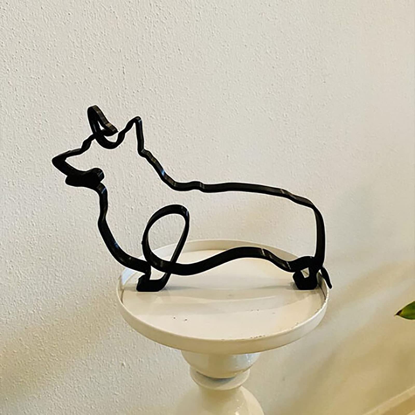 Minimalist Dog Metal Wall Art Sculpture - Personalized Abstract Line Animal Decor for Pet Lovers | Unique Home & Office Decoration Gift Idea