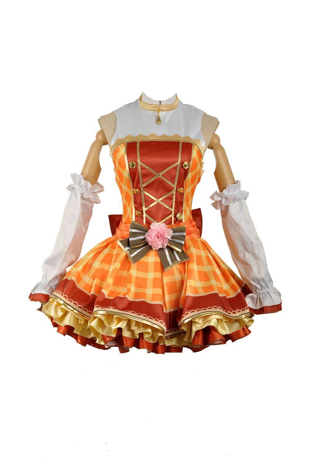 Love Live! Honoka Kosaka Bouquet Flowers Awakening Plaid Skirt - Anime Cosplay Costume for School Festival & Stage Performance