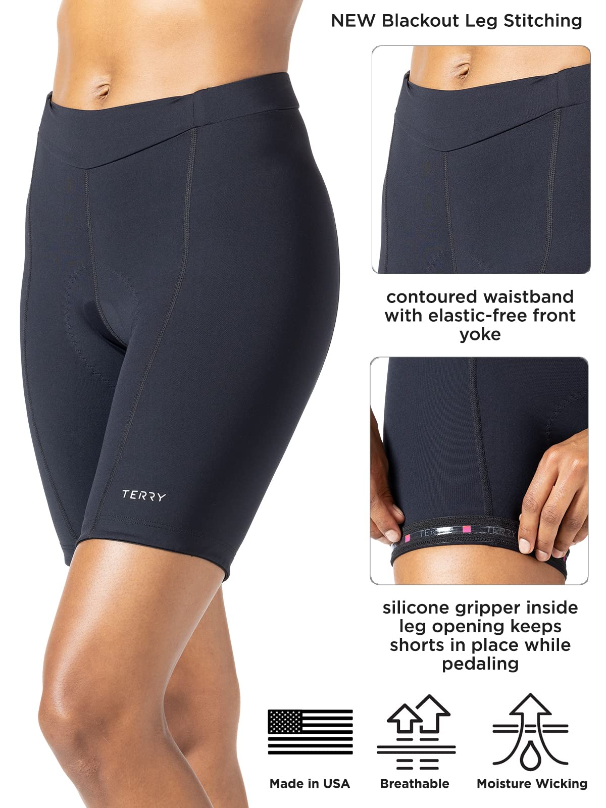 **Terry Bella Women's Padded Bike Shorts – 8.5