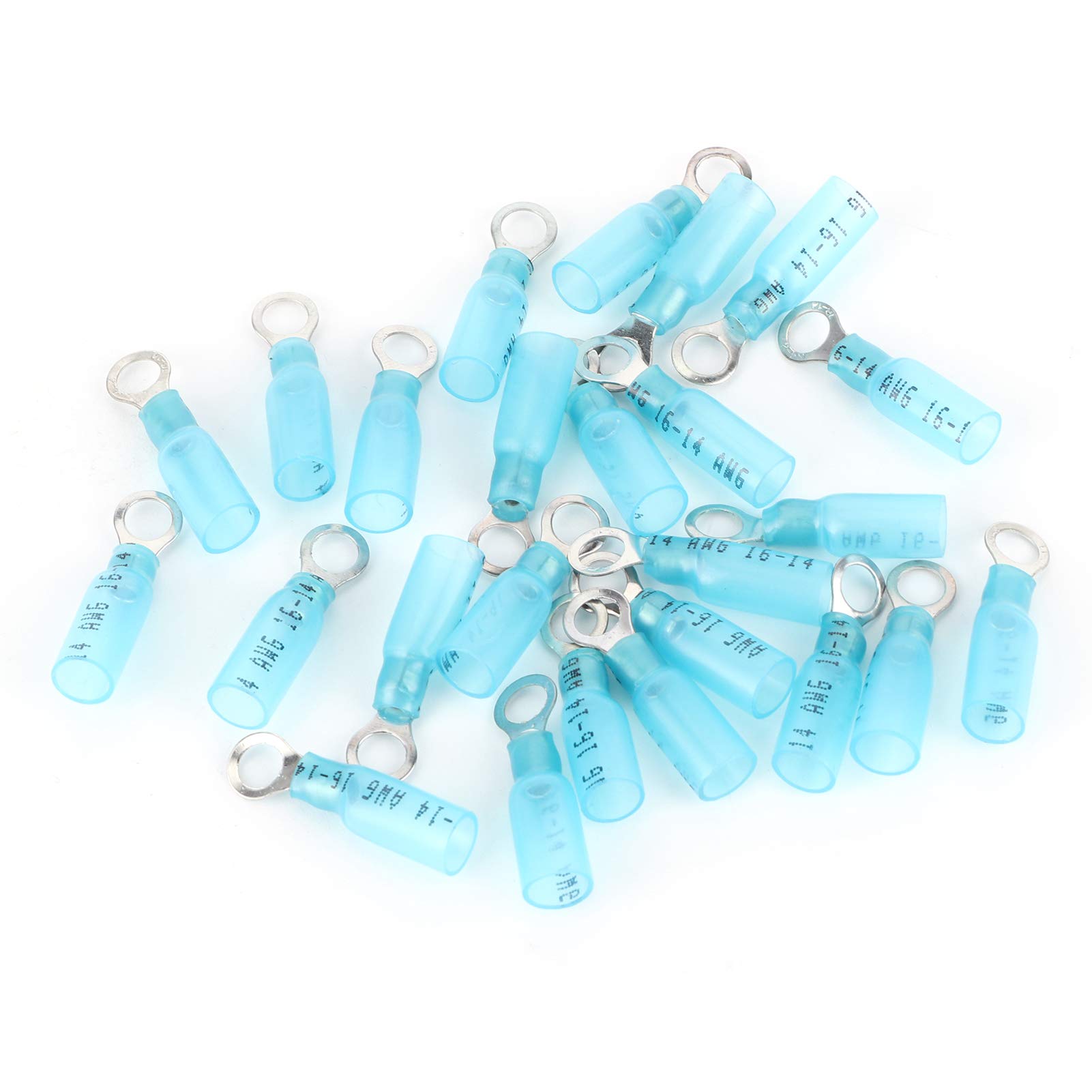 25PCS Heat Shrink Wire Connectors - 1/5 Inch Electrical Quick Splice Terminals with High Conductivity for Automotive, Marine & Home Wiring Repairs
