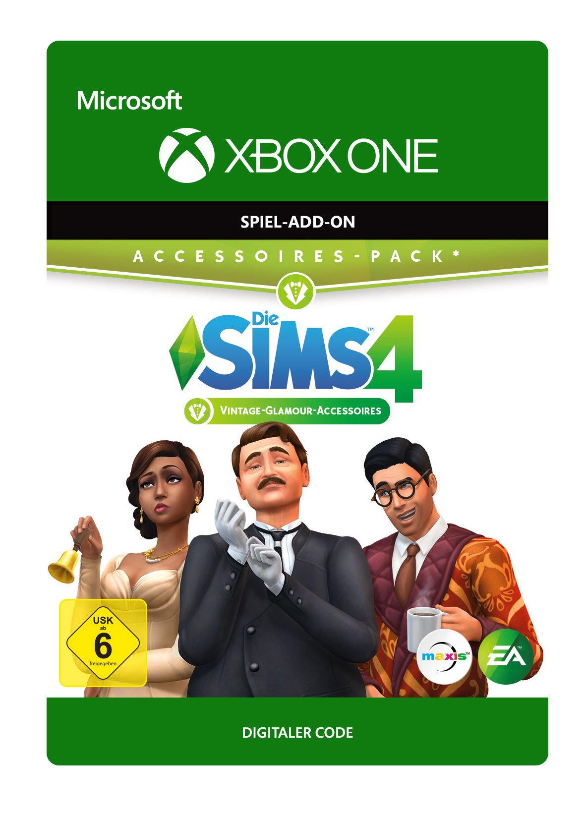The Sims 4 Vintage Glamour Stuff Pack - Xbox One Digital Download Code | Virtual Home Decor & Luxury Lifestyle Simulation Game for Fashion & Interior Design Lovers