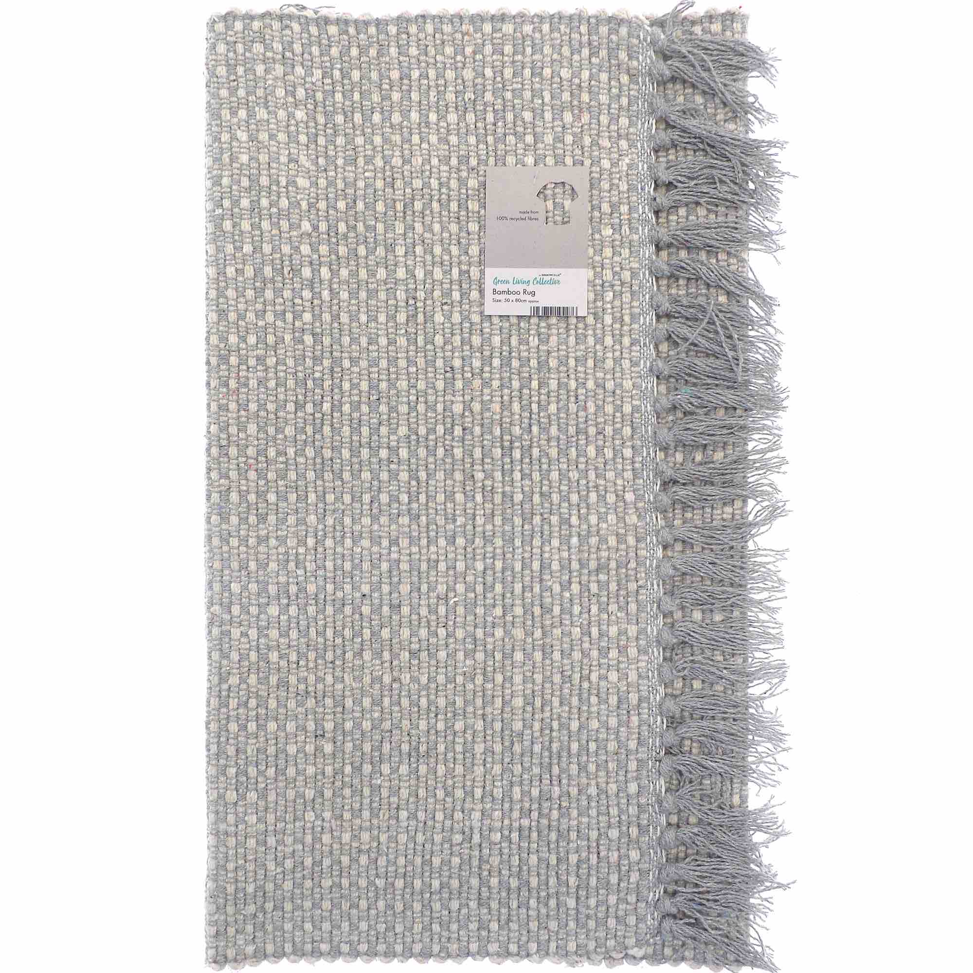 Eco-Friendly Bamboo Style Recycled Rug - Soft & Durable Grey Area Rug for Living Room, Bedroom, or Office Decor