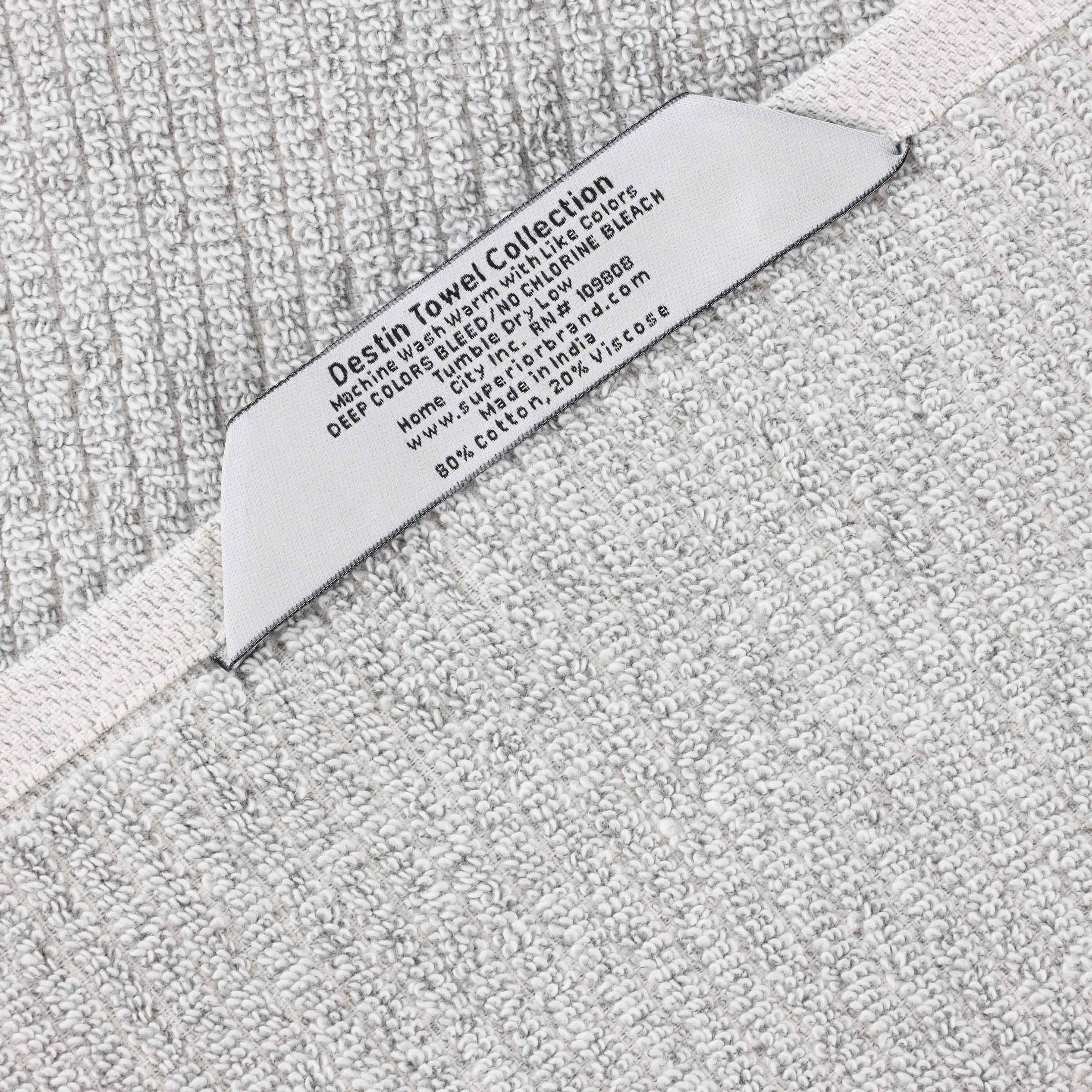 Premium Destin Cotton Blend Bath Towels Set of 2 - Ultra Soft & Absorbent Ribbed Design Bath Sheets for Spa, Gym & Luxury Home Use