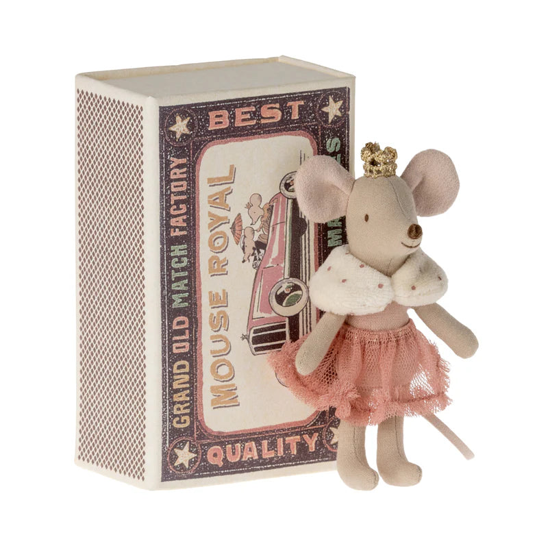 Maigle Matchbox Mouse Royal - Miniature Collectible Toy for Kids & Adults - Perfect for Dollhouse Decor, Gift Giving & Pretend Play