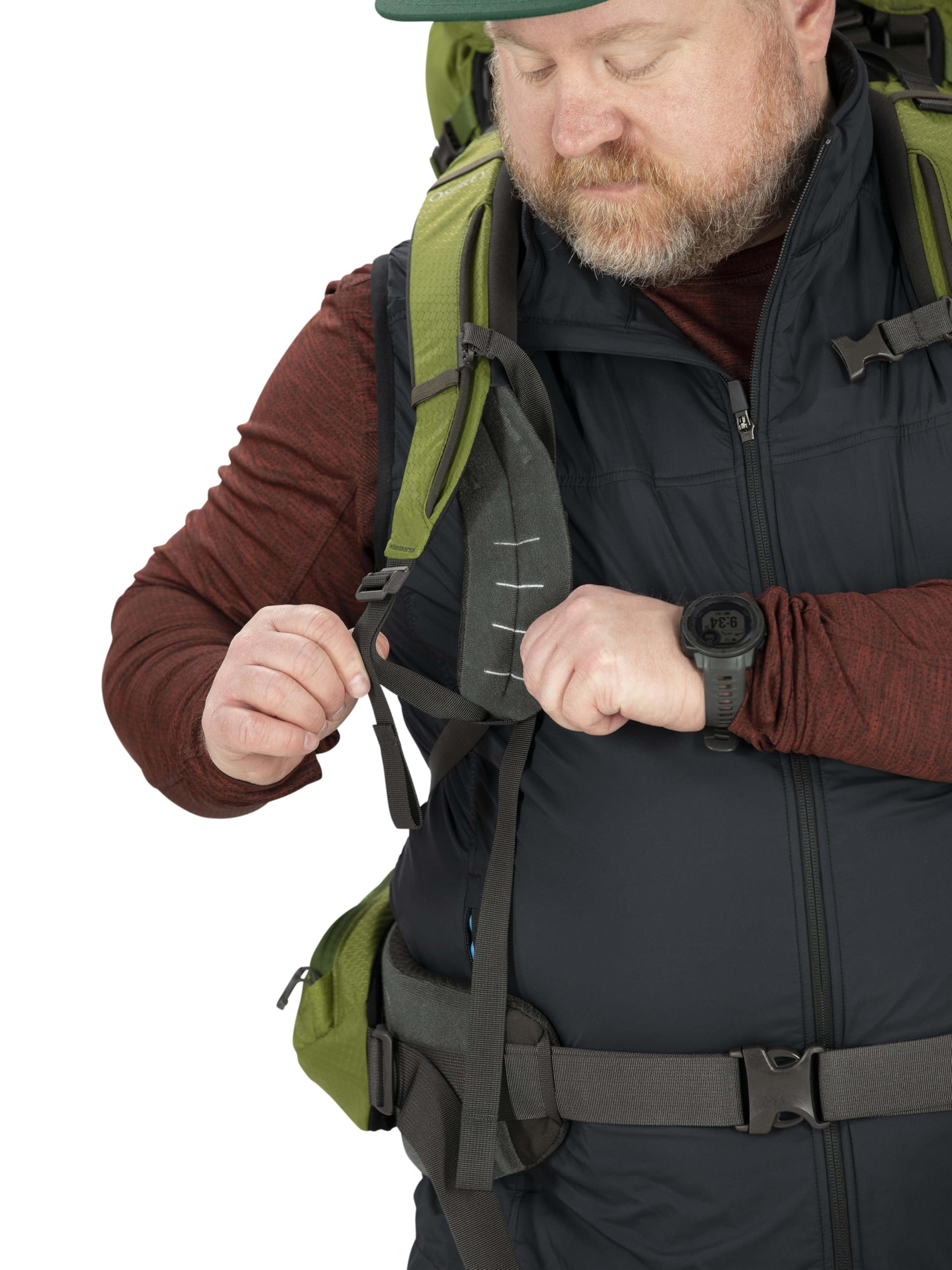 Osprey Aether 65L Men's Hiking Backpack - Lightweight Travel & Trekking Pack for Outdoor Adventures, Garlic Mustard Green, S/M Size with Extended Fit | Perfect for Camping, Backpacking & Multi-Day Trips