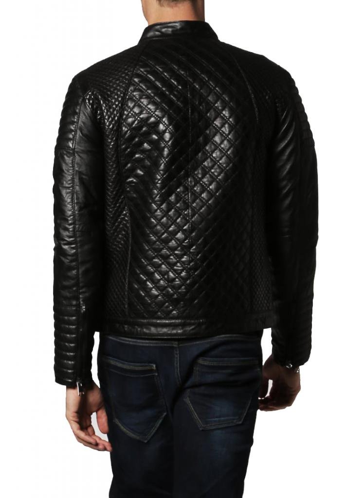 Premium Genuine Cow Leather Jacket for Men - Durable Cow-Hide Biker Jacket C362 - Perfect for Motorcycle Riding, Casual Outings & Winter Fashion