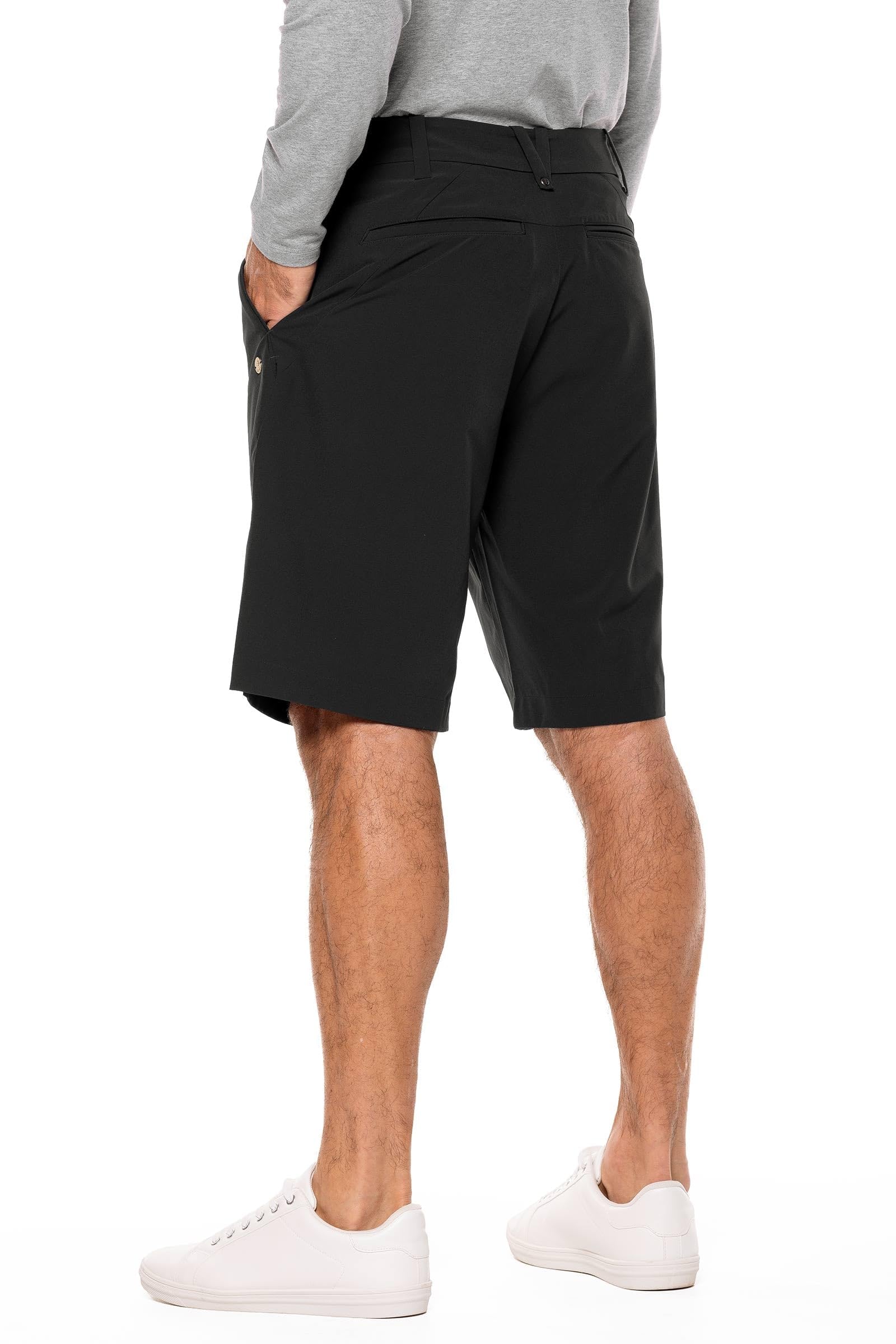 Coolibar UPF 50+ Men's Sun Protective Trek Hybrid Shorts - Lightweight Quick-Dry Hiking & Outdoor Adventure Shorts for Men