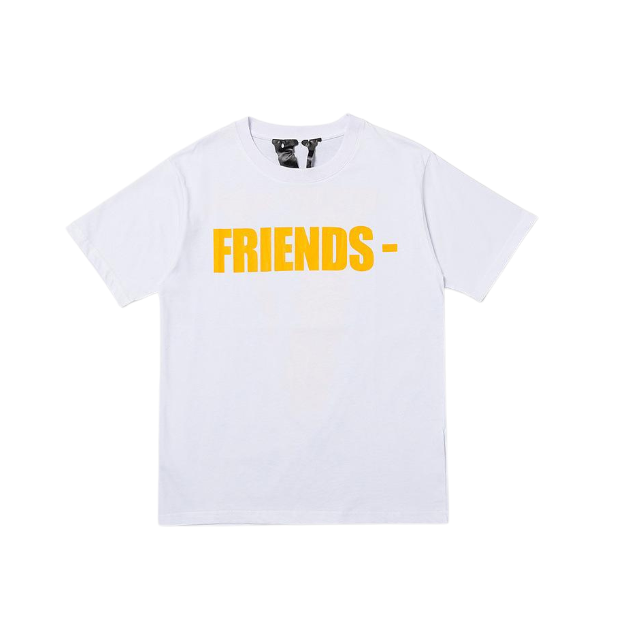 Vlone Friends Graphic T-Shirt - White & Yellow Streetwear Tee for Men & Women | Casual Wear, Hip Hop Fashion, Urban Outfits