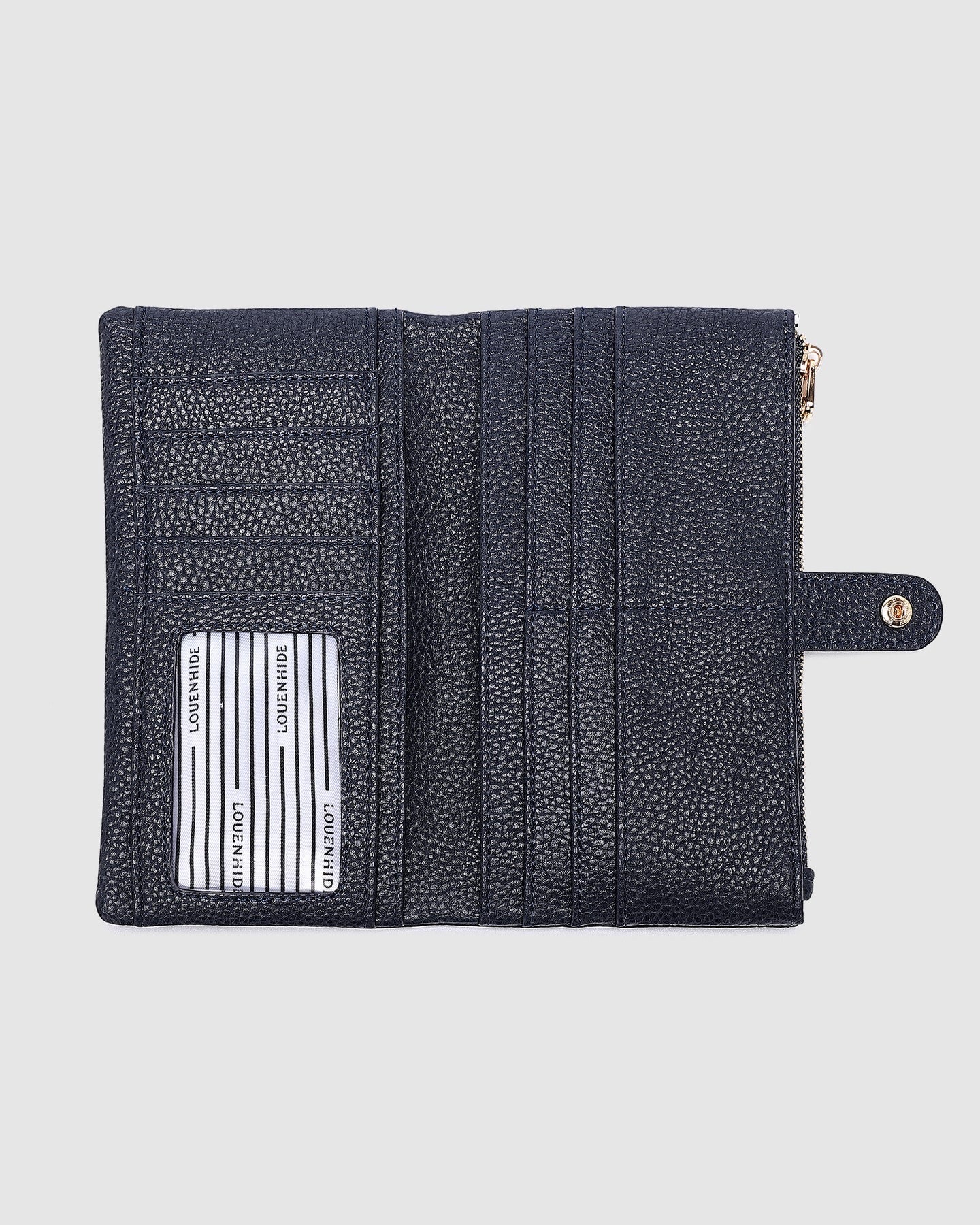 Premium Stella Navy Blue Leather Wallet for Men - Slim RFID Blocking Bifold Wallet with Money Clip - Perfect for Everyday Use, Travel & Business