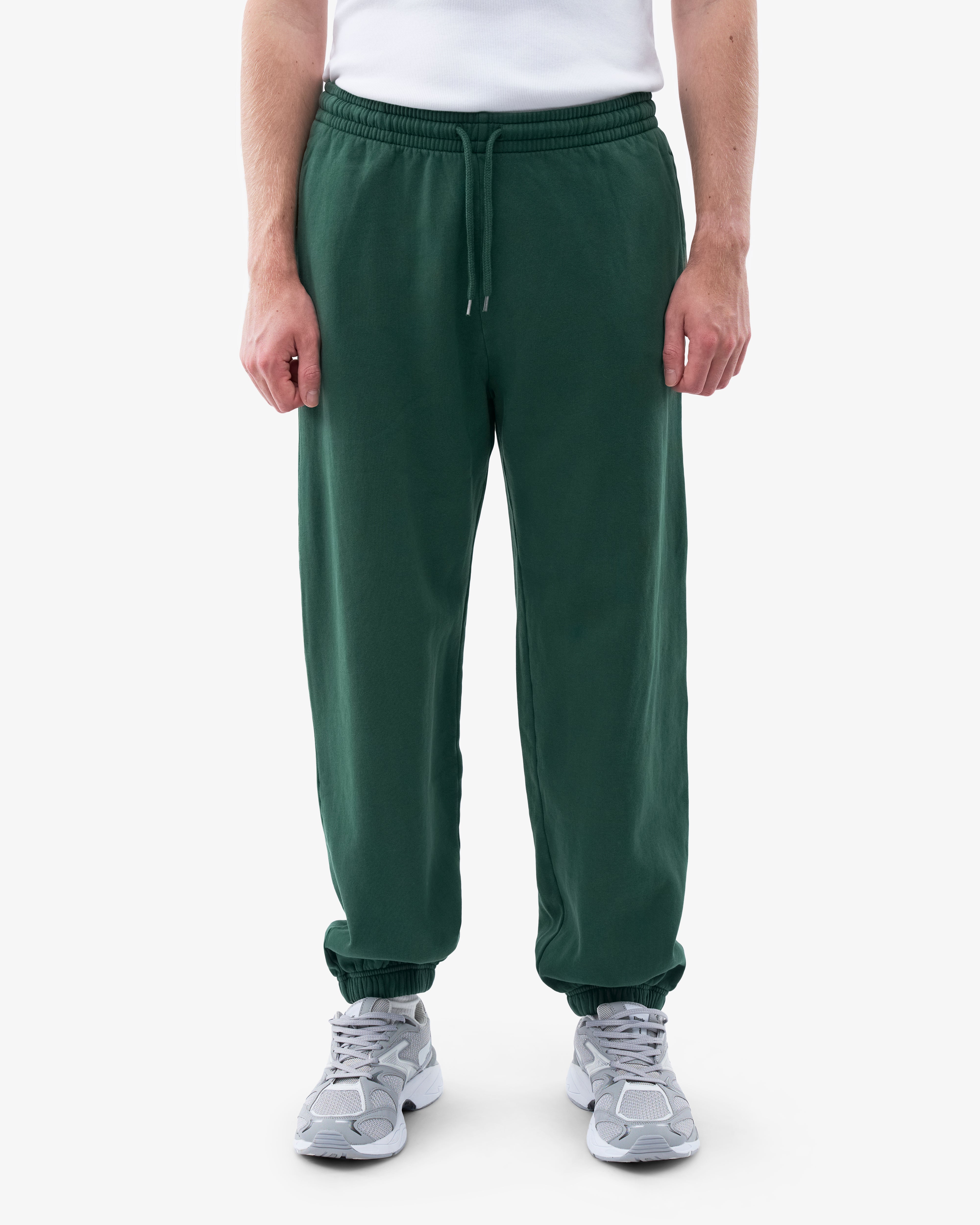 Organic Relaxed Sweatpants for Women - Soft Eco-Friendly Cotton Joggers in Emerald Green - Perfect for Yoga, Lounge & Casual Wear