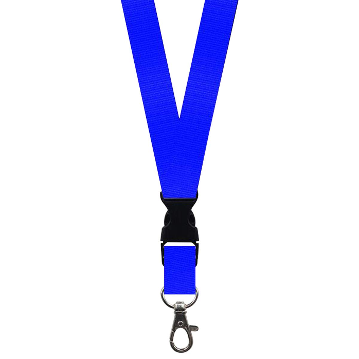 5 Pack Breakaway Lanyards for ID Badges & Keys - Quick Release Safety Straps for Work & Events - Blue