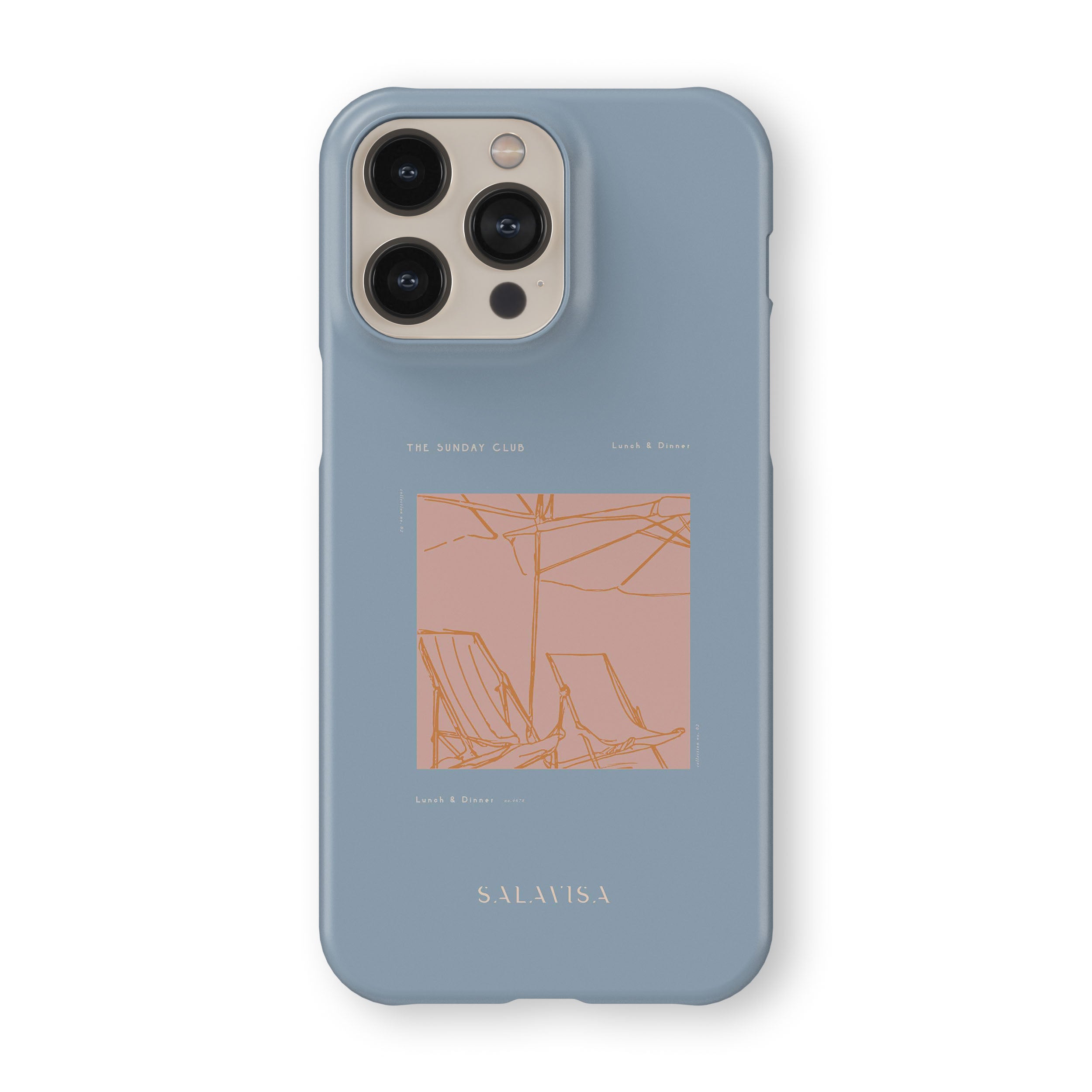 Blue Sunday Club iPhone Case - Premium Protective Cover for iPhone 12/13/14/15 Pro Max - Stylish & Durable Phone Case for Everyday Use, Work, and Travel