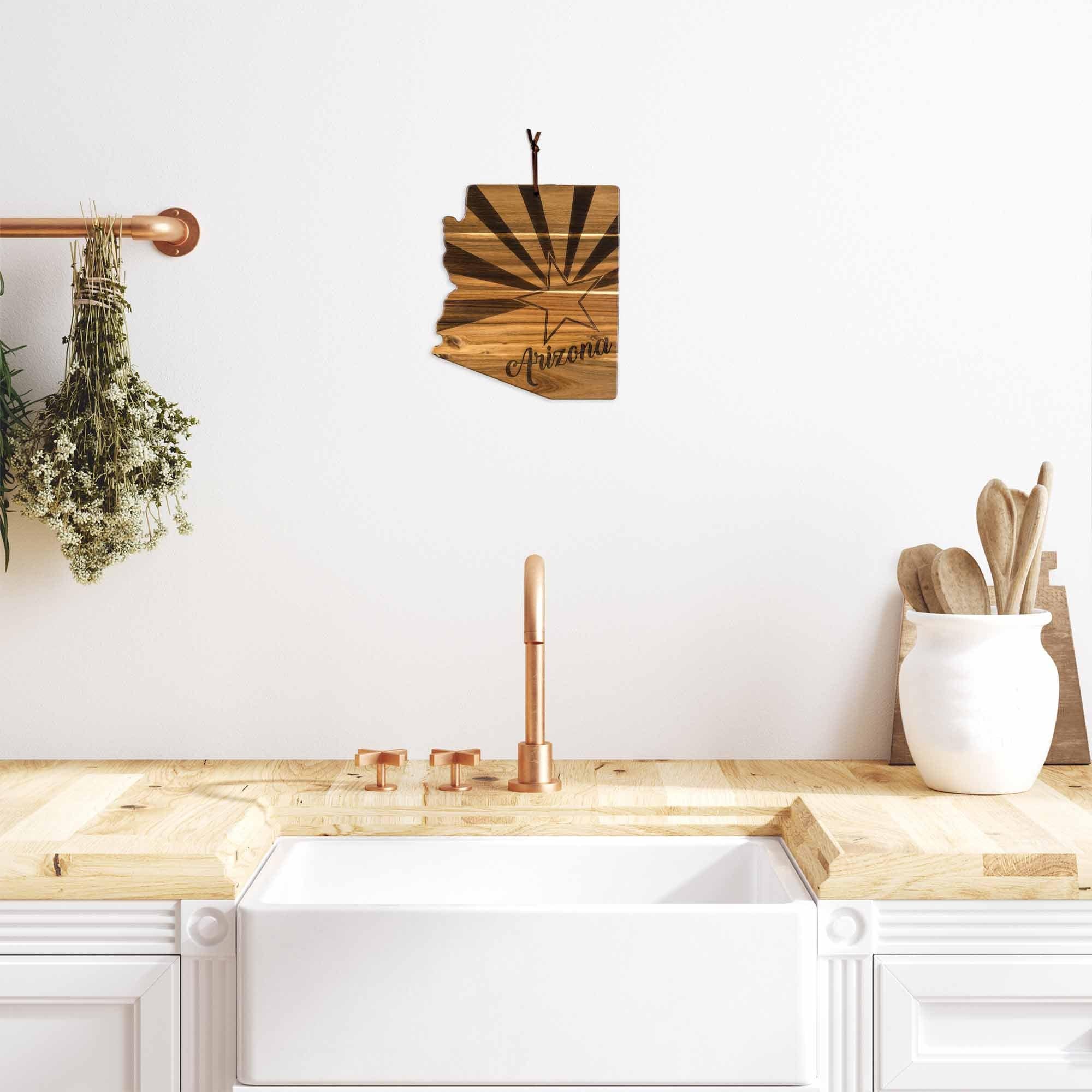 Rock & Branch® Origins Series Arizona Cutting Board - Premium Wooden Chopping Board for Kitchen, Butcher Block for Meat, Cheese, and Vegetables - Perfect for Home Chefs and Food Prep