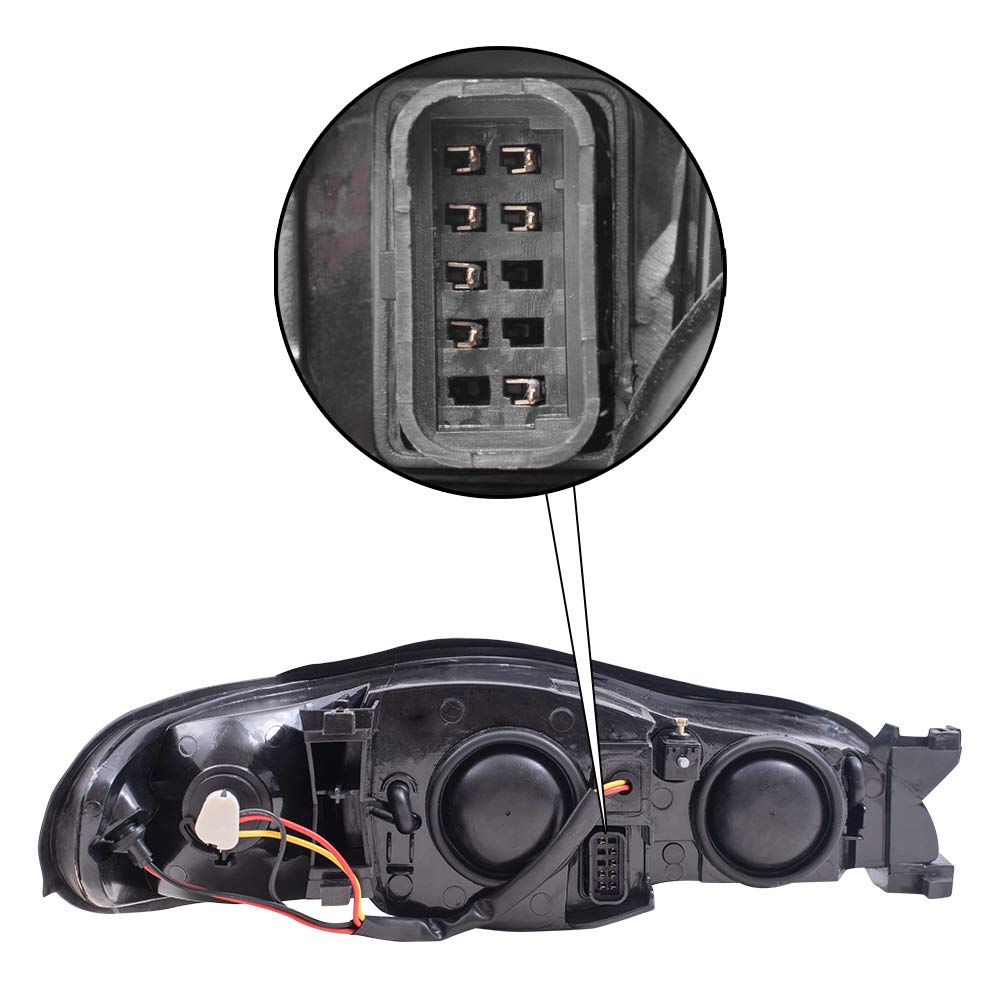Brock Replacement Headlights Set - Driver & Passenger Side Compatible with 2000-2005 Chevrolet Monte Carlo (Part #10349960 & 10349959) - Perfect for Night Driving & Auto Restoration Projects