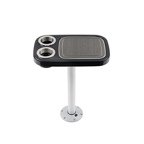 Glossy Black Table/Silver Leg/Charcoal Grey Mat