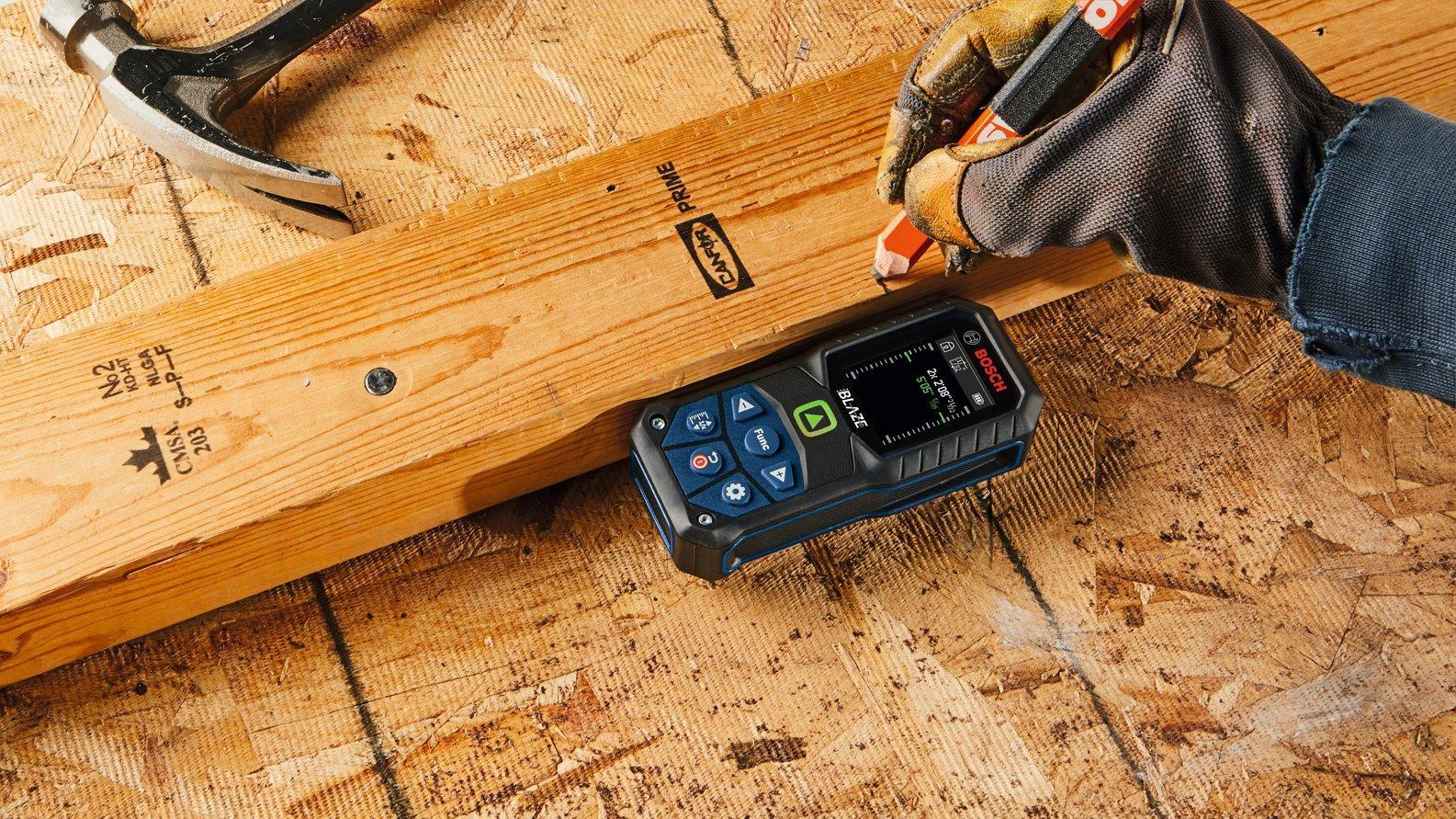 Bosch GLM165-27CGL BLAZE™ 165 Ft. Laser Distance Measurer with Green Beam Technology - Perfect for Construction, Home Renovation, and DIY Projects