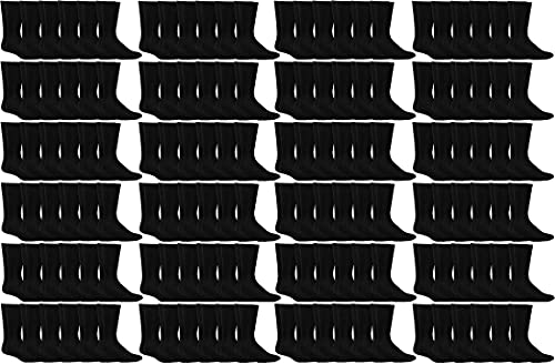 300 Pairs Mens Black Crew