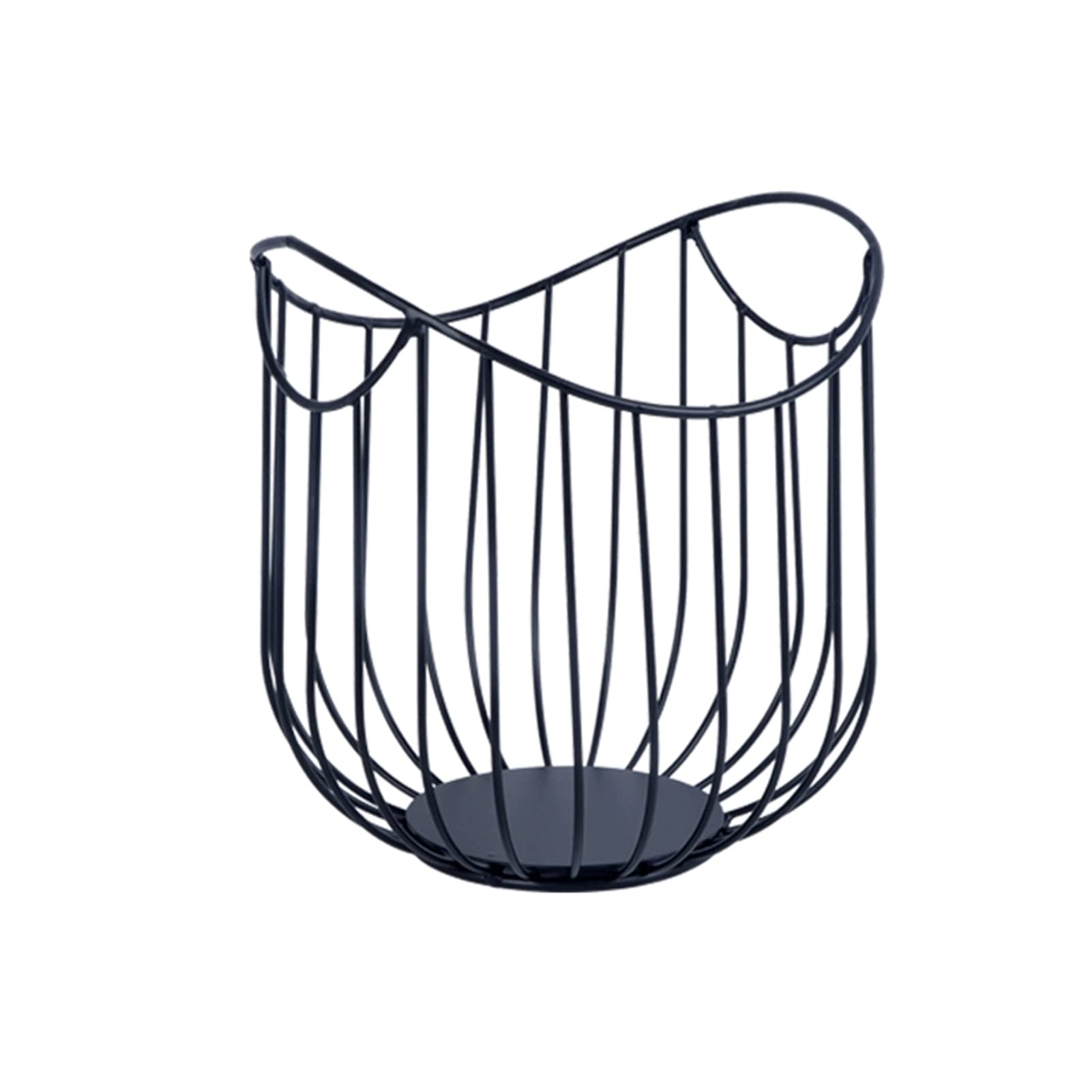 ZBQLKM Black Metal Wire Countertop Fruit Basket - Mesh Fruit Bowl Holder for Organizing Vegetables, Snacks, Bread - Perfect for Kitchen Counter, Dining Table, and Pantry Storage