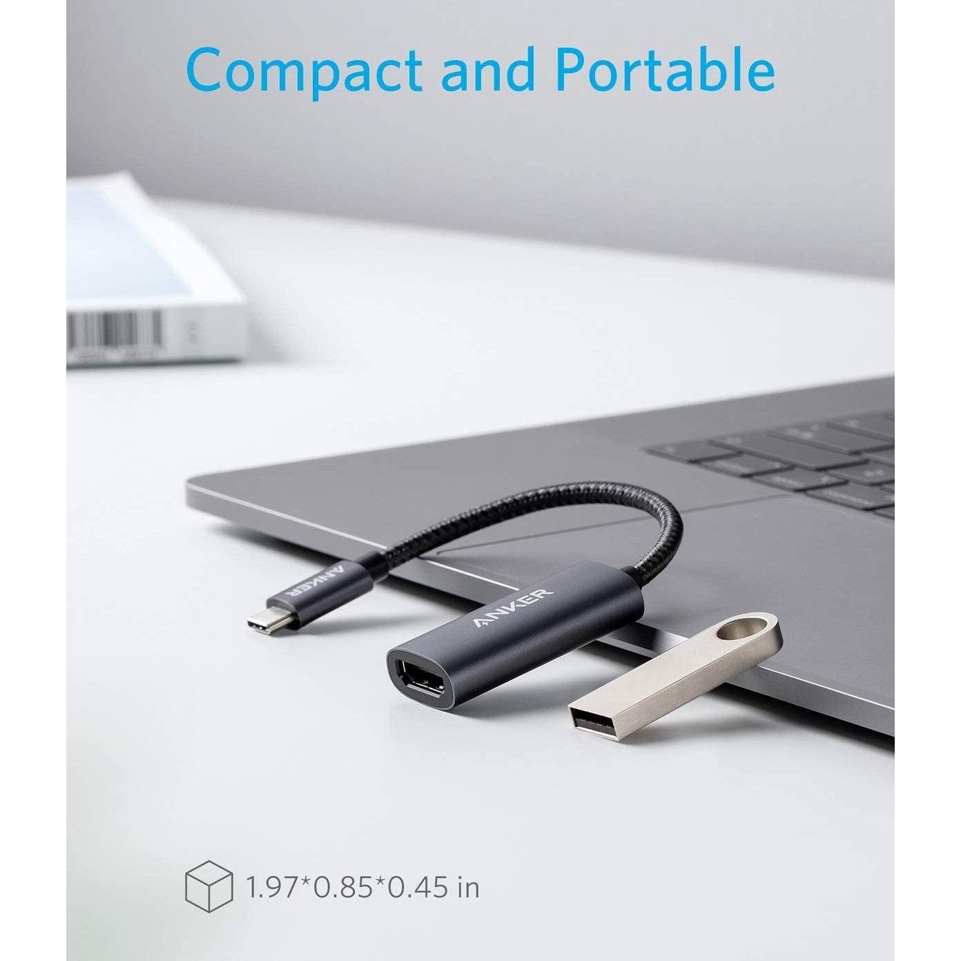 Anker PowerExpand+ USB-C to HDMI Adapter (4K@60Hz) - High-Speed USB Type C to HDMI Converter for MacBook Pro, Dell XPS, iPad Pro - Perfect for Home Office, Presentations & Gaming