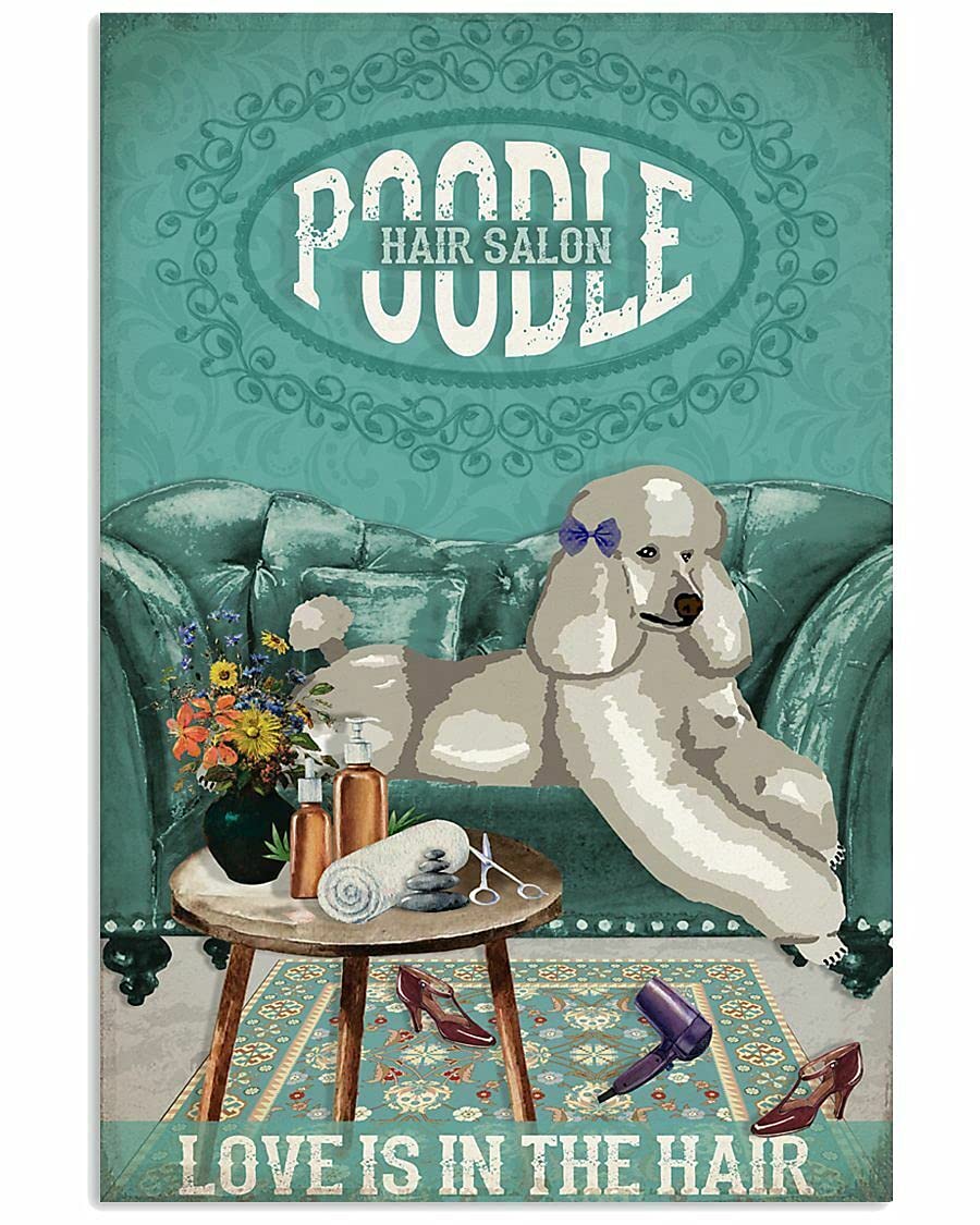 500-Piece Wooden Jigsaw Puzzle - Poodle Hair Salon Dog Art, Fun & Educational Puzzle Game for Adults & Kids, Perfect for Family Bonding & Brain Development, Great Gift for Birthdays & Holidays