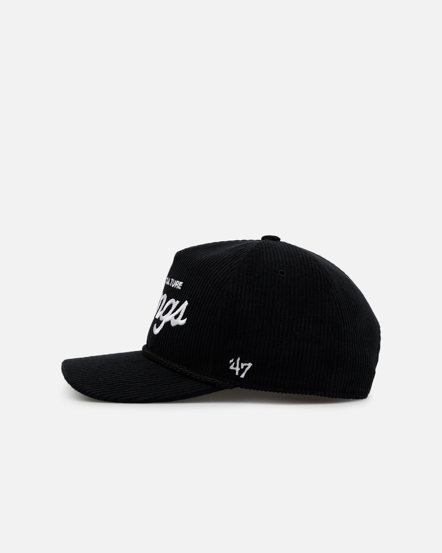 47 Brand Culture Kings Crossrope 'Culture Kings Script' Snapback Hat - Black Adjustable Baseball Cap for Men & Women - Perfect for Streetwear, Hip Hop Fashion & Urban Lifestyle
