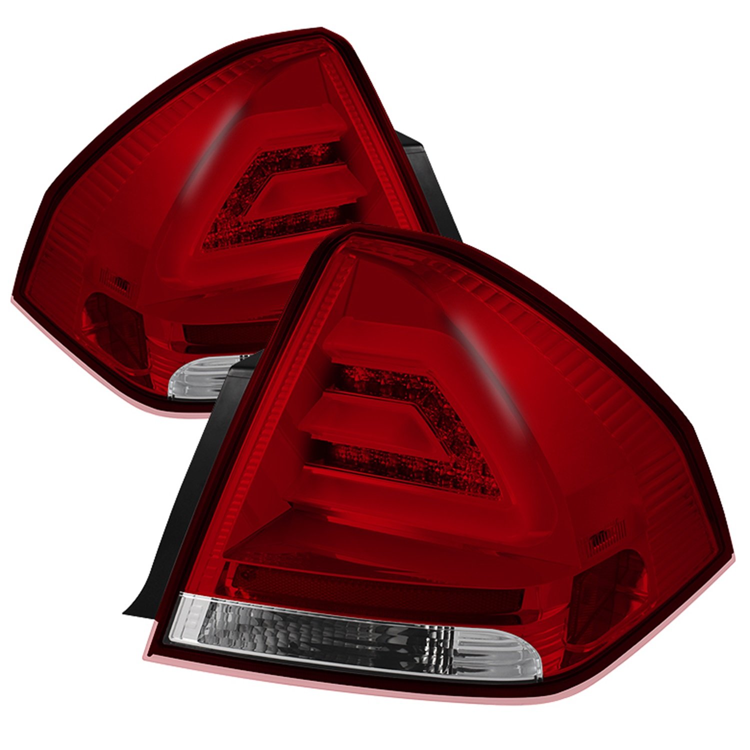 Spyder Auto 5076403 LED Tail Lights for Chevy Impala 2006-2013 & Impala Limited 2014-2016 - Red Clear Lens - Enhanced Visibility & Style for Night Driving & Custom Car Upgrades