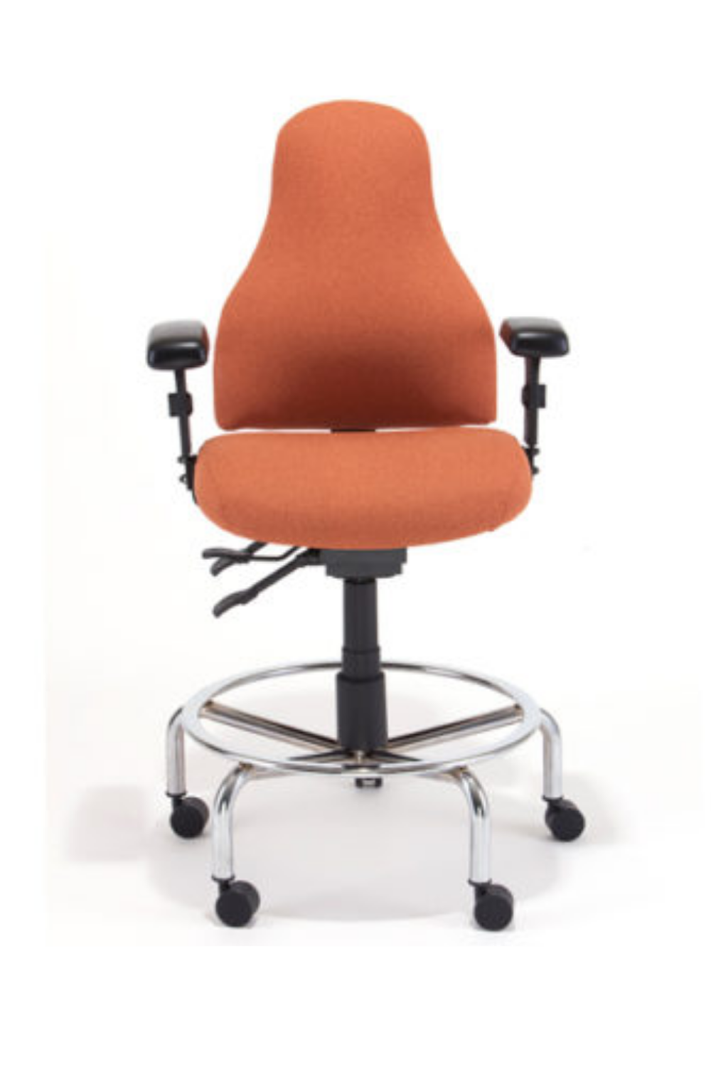 RFM Carmel 8200 Series Ergonomic Stool with Foot Ring - 300lb Weight Capacity | Adjustable Height Office Chair, Bar Stool for Home & Commercial Use