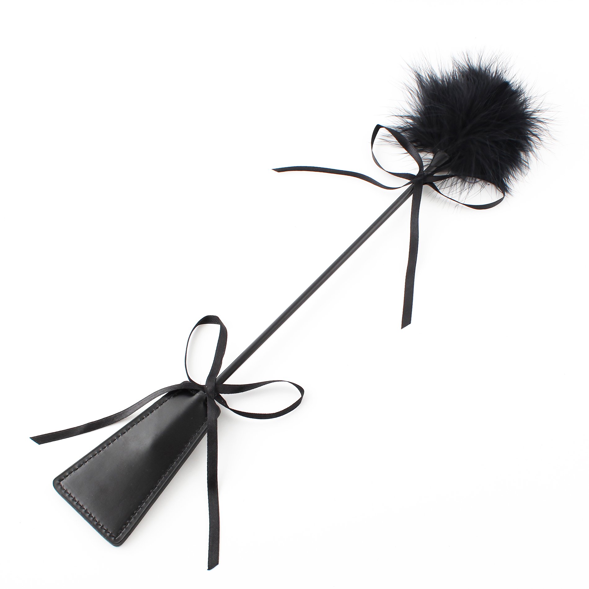 IDS Spanking Crop Whip & Feather Tickler - BDSM Bondage Toy for Sensual Play & Kinky Couples - Perfect for Role Play, Foreplay & Adult Intimacy