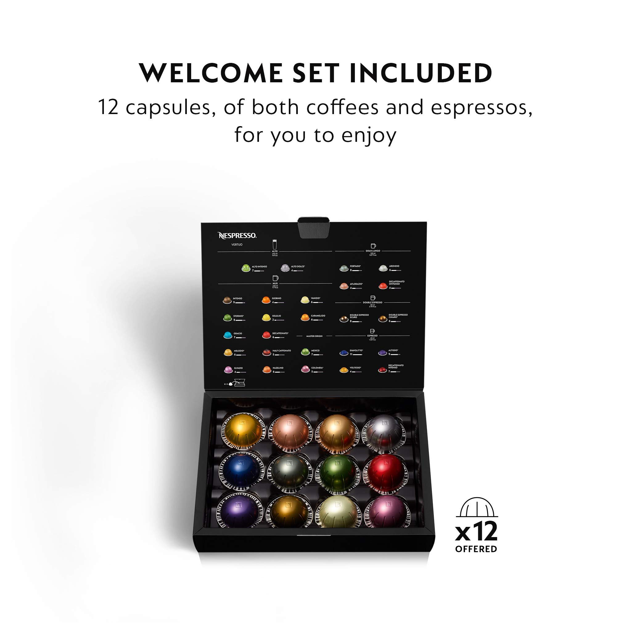 Nespresso Vertuo Next Coffee Machine with Aeroccino - Light Grey, 30 Pods for Home & Office