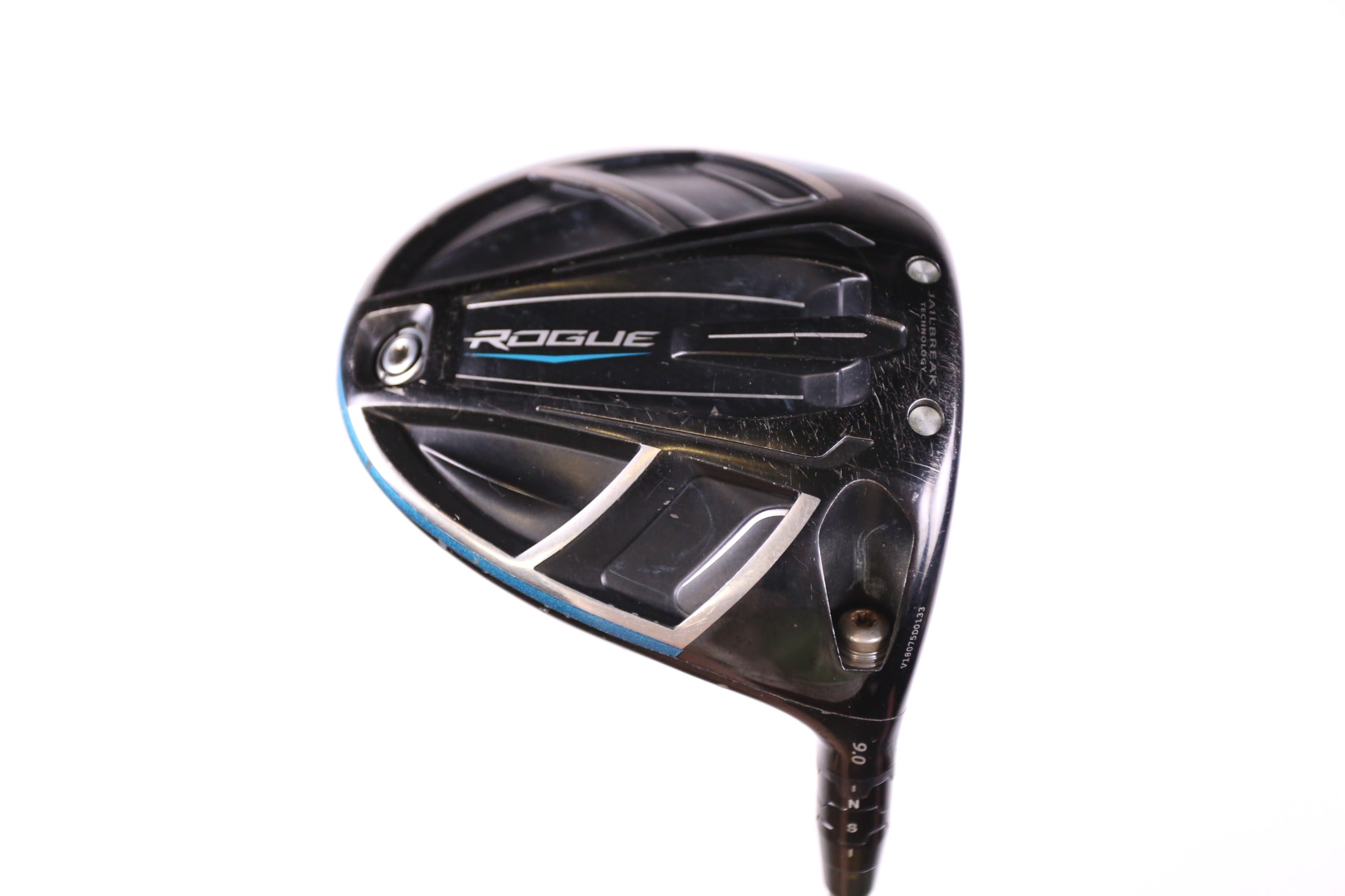 Used Callaway Rogue Driver 9° Stiff Flex Right Handed Golf Club with Matrix Red Tie Q4 Shaft - Perfect for Men's Long Distance Driving & Course Play