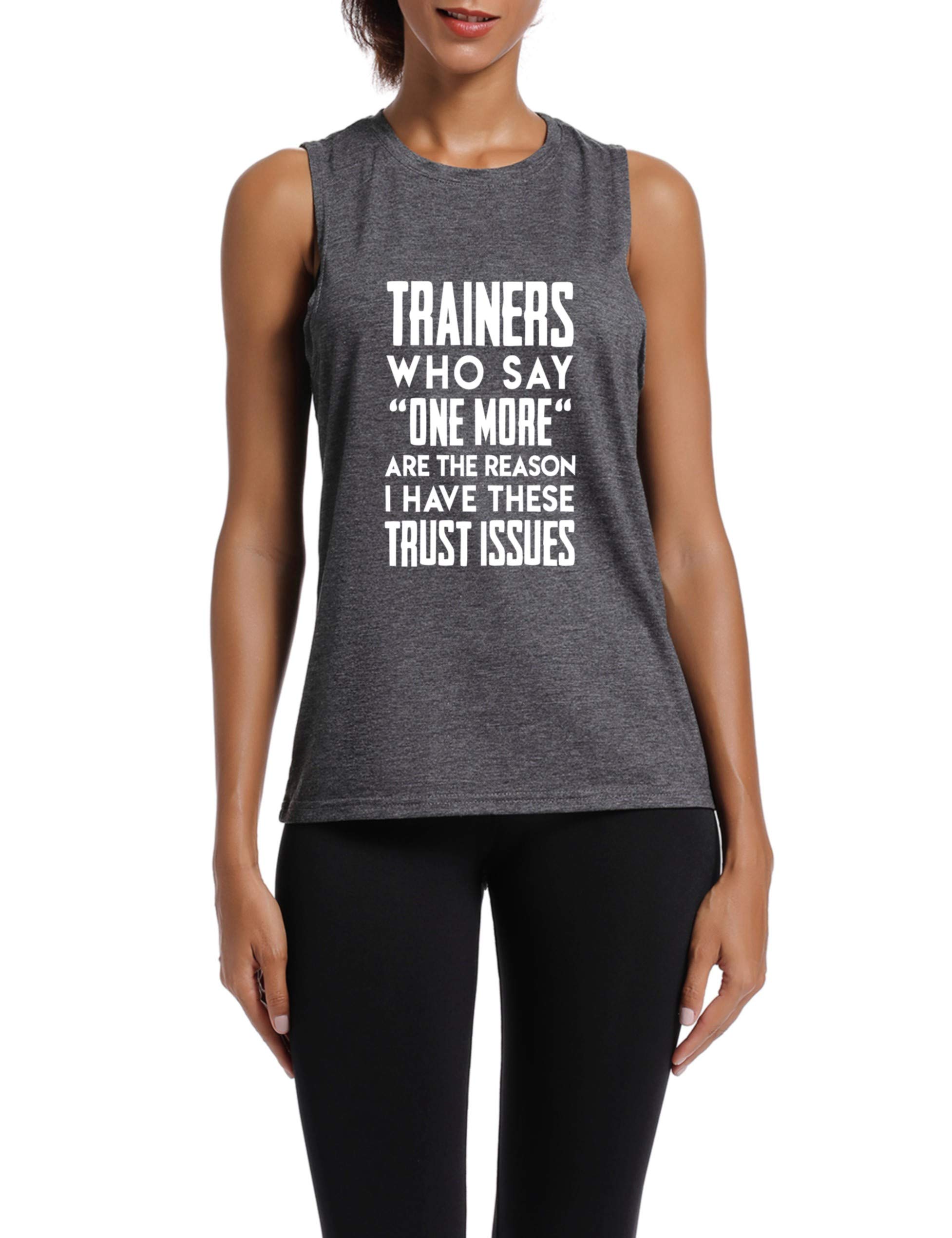 Funny Workout Tank Tops for Women - Sleeveless Racerback Gym Shirts with Motivational Sayings | Perfect for Yoga, Running & Fitness Training