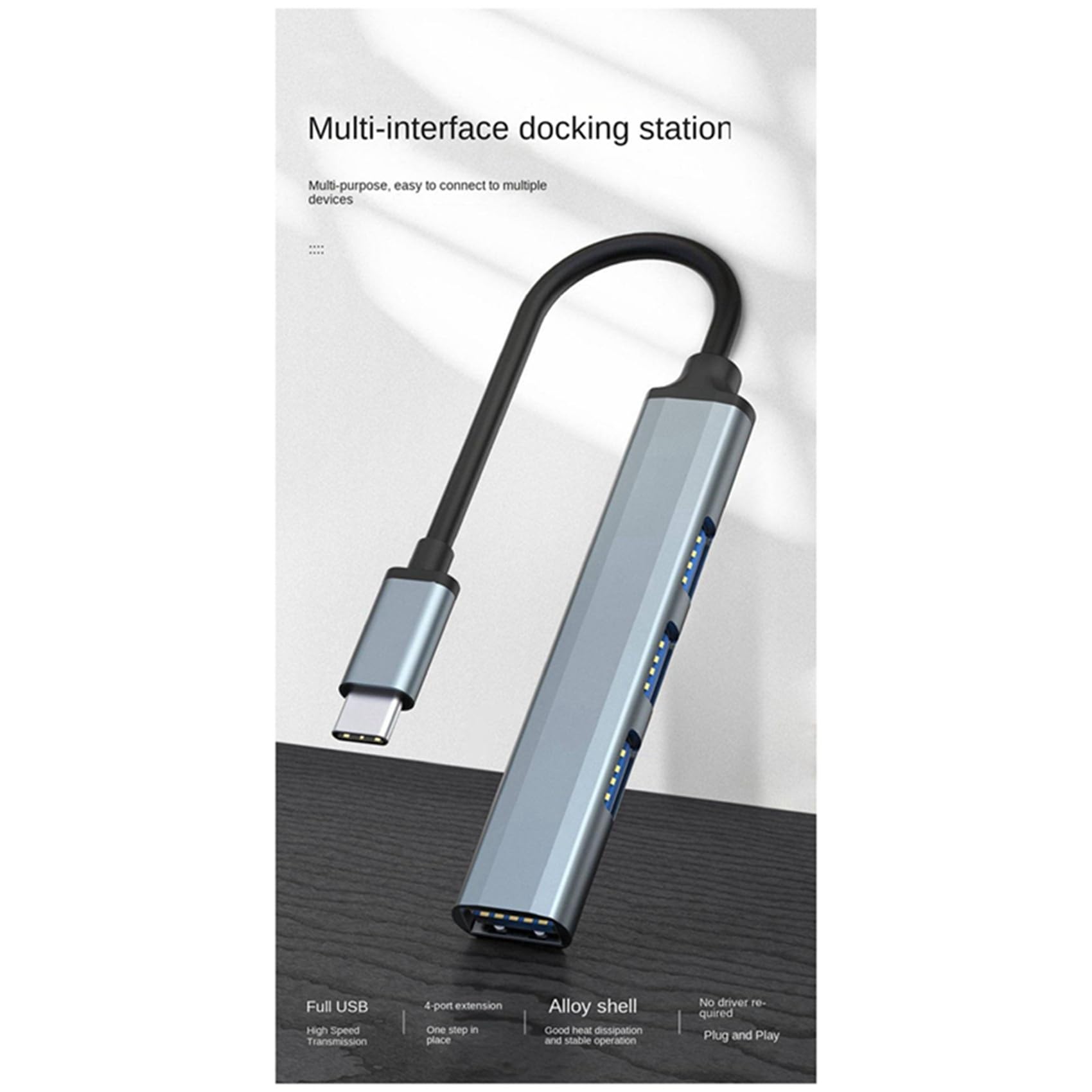 Zunedhys 2-Pack 4-Port USB 3.0 Hub Splitter - High-Speed Data Transfer & Multi-Device Charging Adapter for Laptop, PC, MacBook, Gaming Console & Home Office Setup