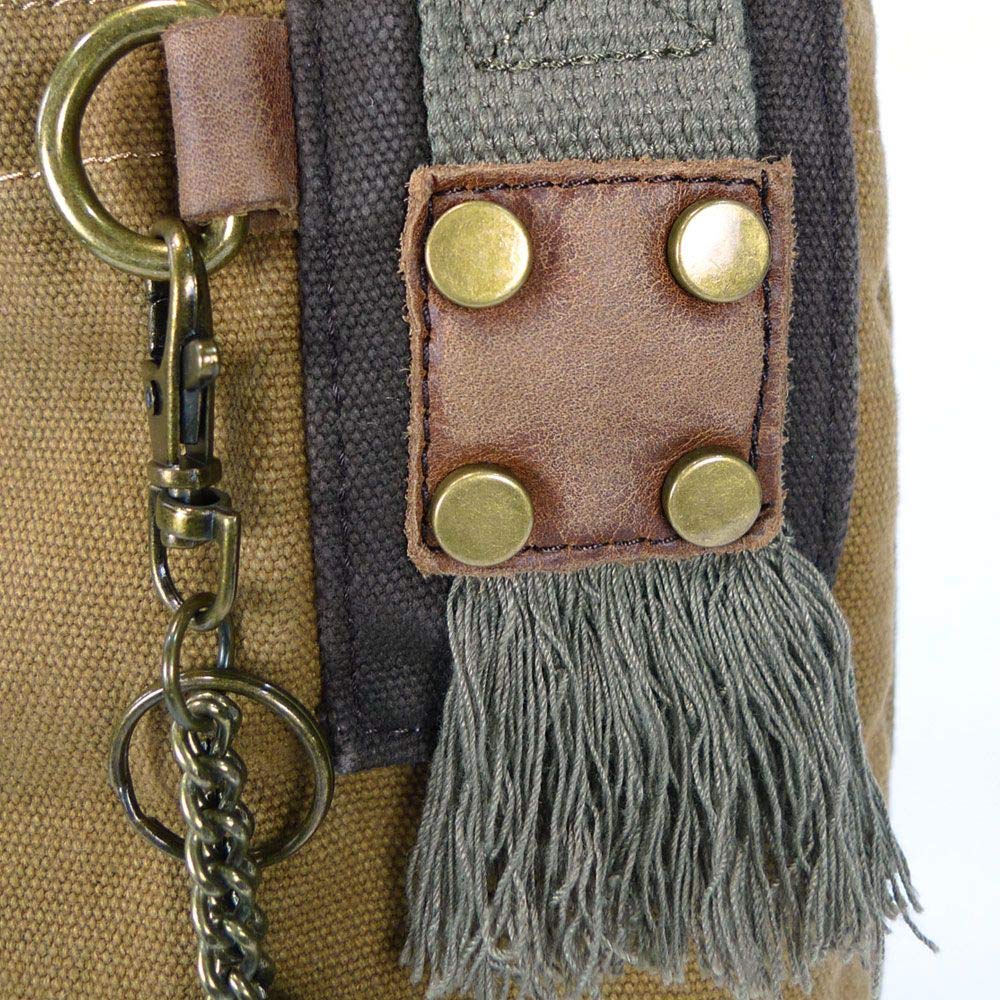 Chala Patch Cross-Body Women's Handbag - Sand Canvas Messenger Purse for Everyday Use, Travel & Work | Stylish & Functional Shoulder Bag