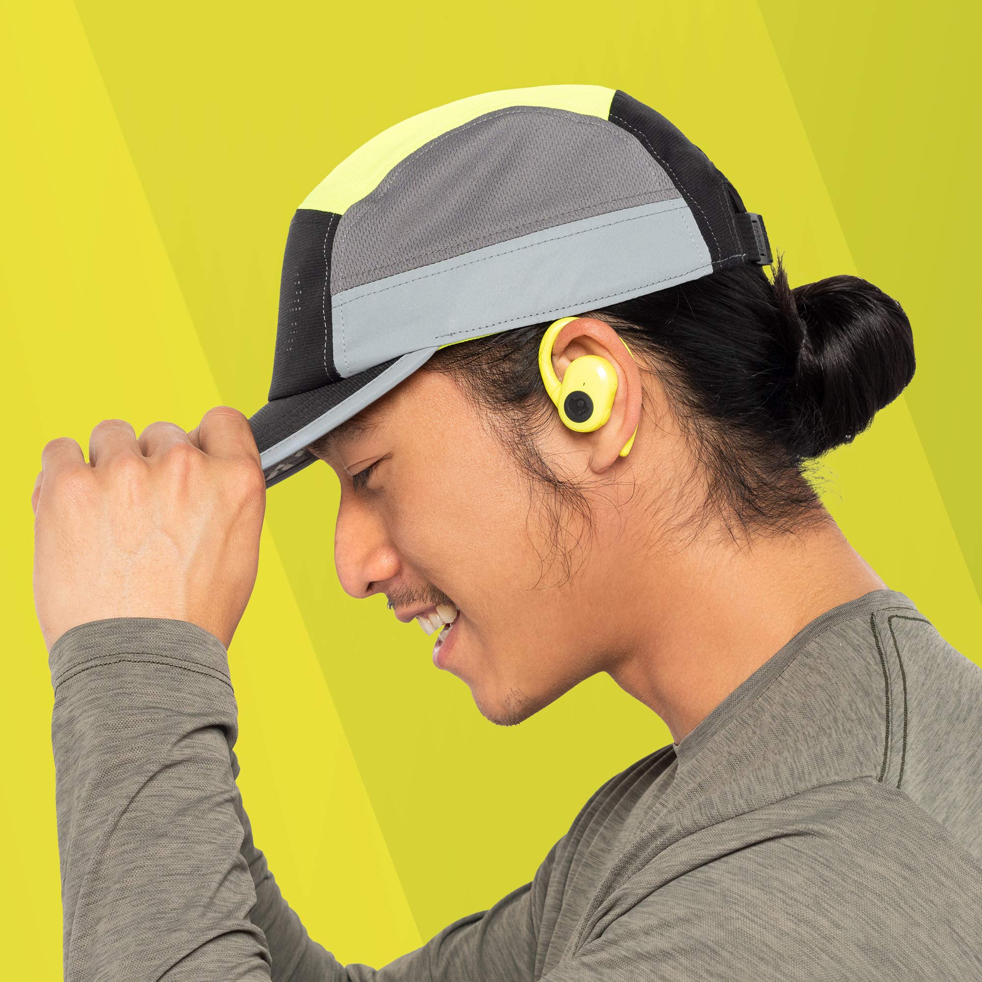 Skullcandy Push Ultra True Wireless Earbuds - Bluetooth 5.2, 34H Battery, IP55 Waterproof, Noise Isolation (Electric Yellow) for Gym, Running, Workouts & Travel - Model S2BDW-N746