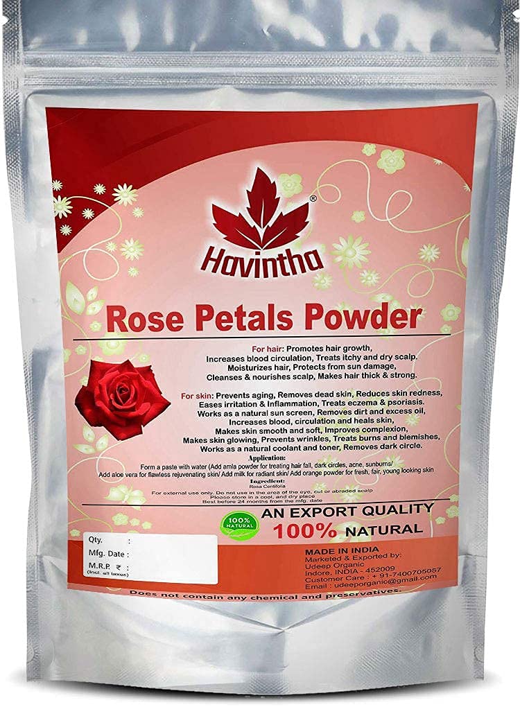 **Havintha Natural Face Pack Combo - Multani Mitti, Sandalwood, Orange Peel, Rose Petal & Amba Haldi Powder (50g Each) for Healthy, Glowing Skin - DIY Skincare & Spa Treatment at Home**