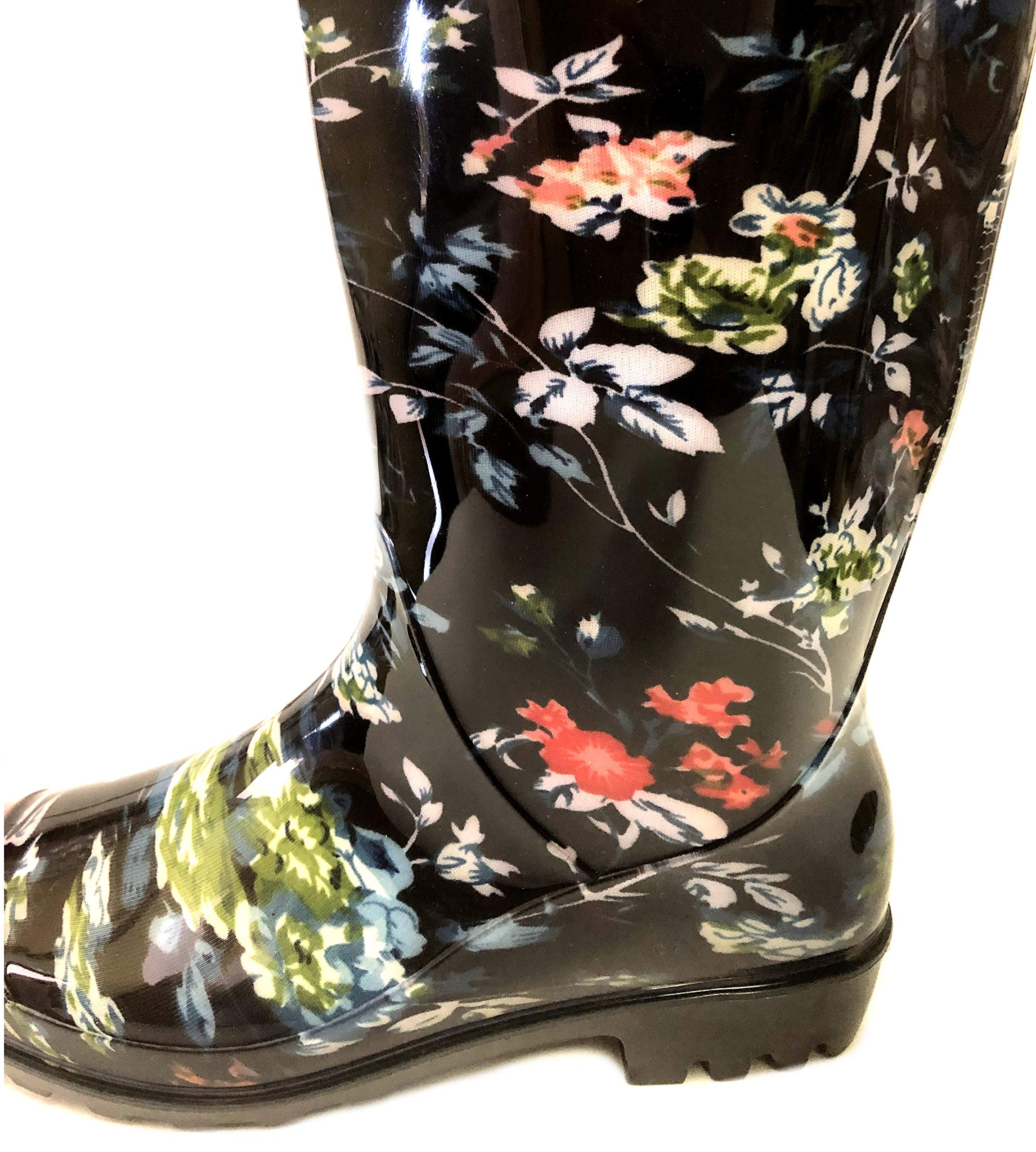 Women's Classic Rain Boots Size 18 - Waterproof Rubber Boots for Outdoor, Gardening & Rainy Days - Comfortable & Durable Wet Weather Footwear