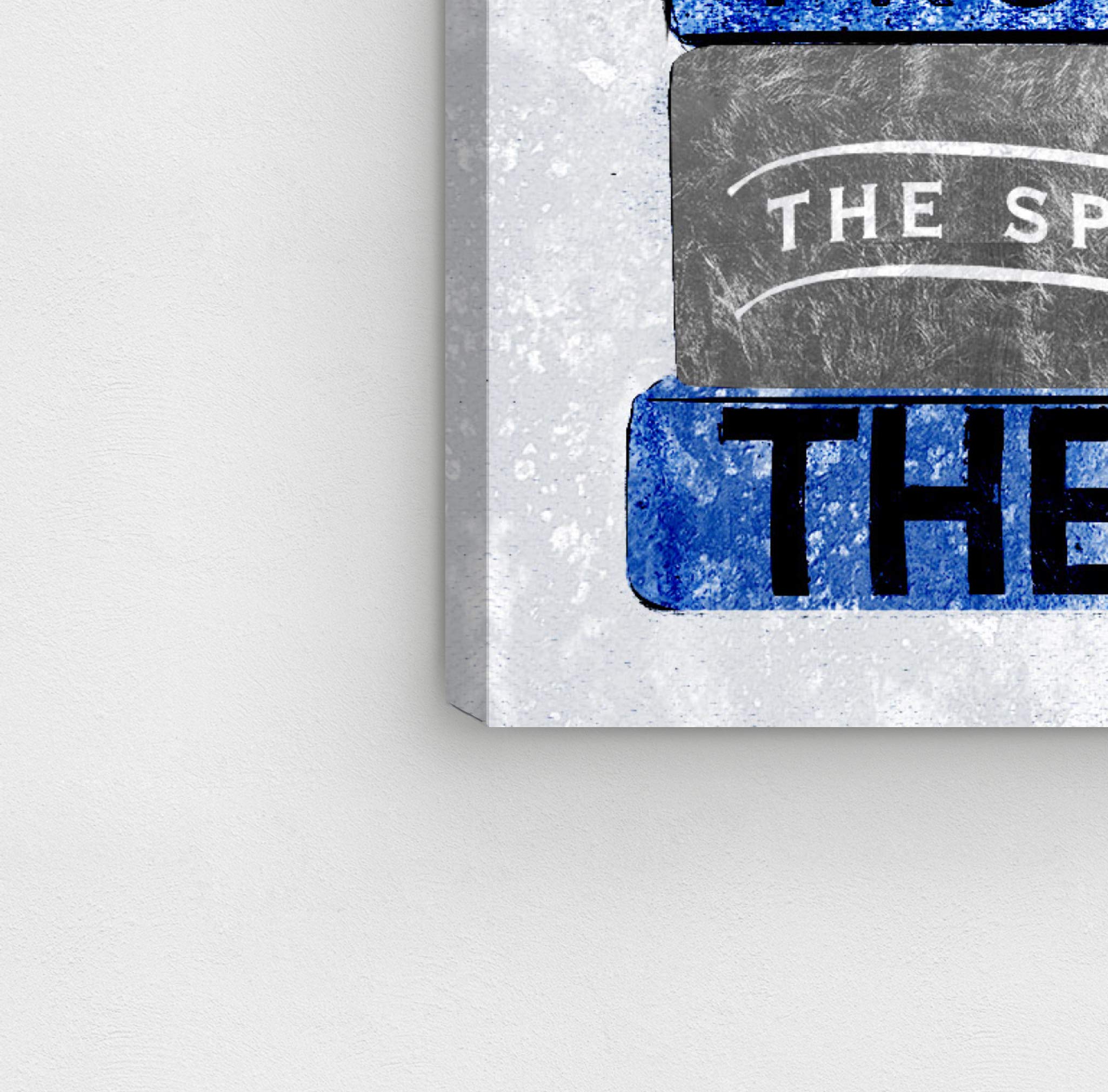 Luxe Bar Books Indigo Wall Art Canvas Print - 30