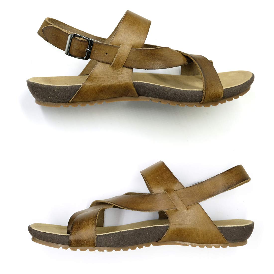 Genuine Leather Sandals for Men - Adjustable Strap Outdoor Sandals - Comfortable & Durable GM202 - Perfect for Beach, Travel & Casual Wear