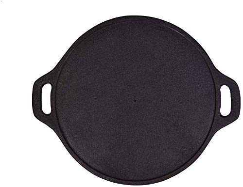 12 Inch Pre-Seasoned Cast Iron Skillet - Indofashion Dosa Tawa Pan for Roti, Pancakes & Stir Fry - Heavy Duty Kitchen Cookware for Stovetop, Oven & Outdoor Cooking