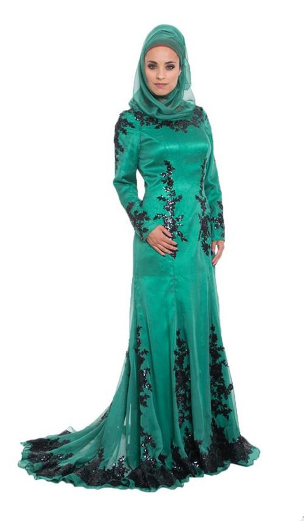 Emanni Women's Elegant Lace Long Dress African Dubai Arab Islamic Muslim Abaya Kaftan for Wedding Party Eid Celebration Modest Fashion