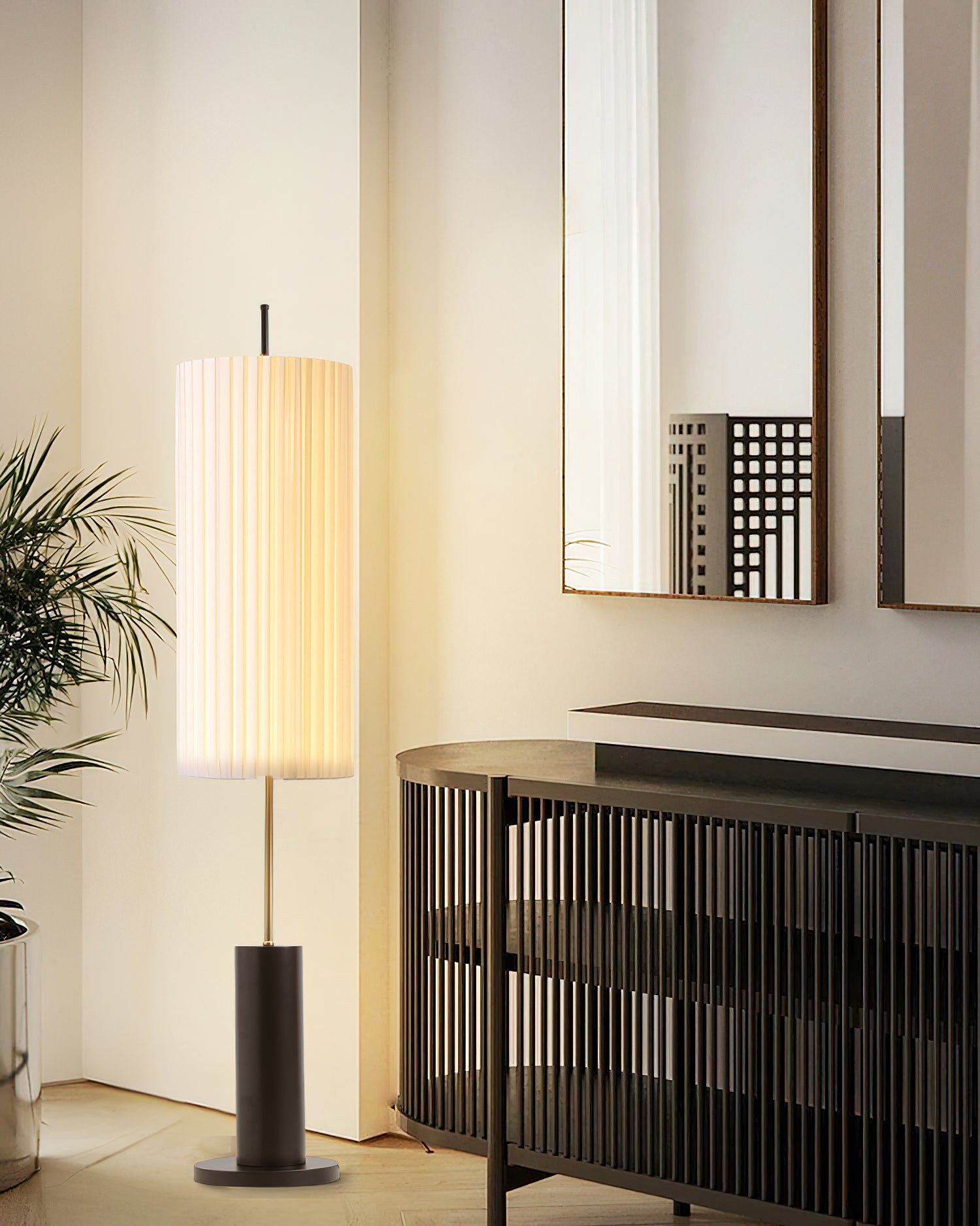 Modern Dorica Floor Lamp with Adjustable Height - Bright LED Standing Light for Living Room, Bedroom, or Office - Perfect for Reading, Working, and Relaxing