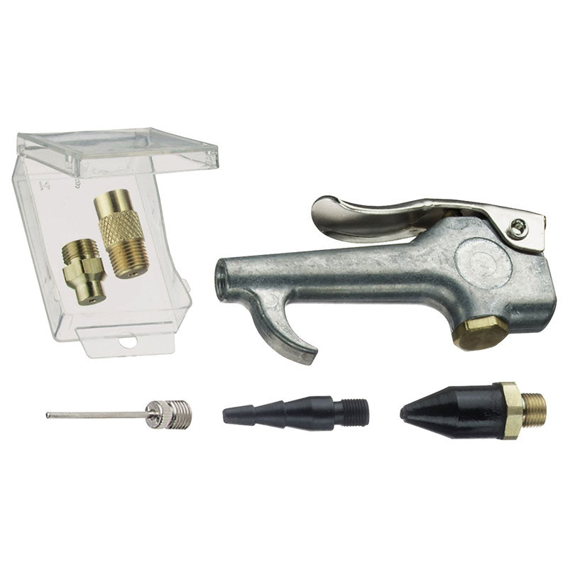 Amflo 18 241 Deluxe 5-Piece Blow Gun Kit - High Pressure Air Nozzle for Cleaning, Drying & Workshop Use