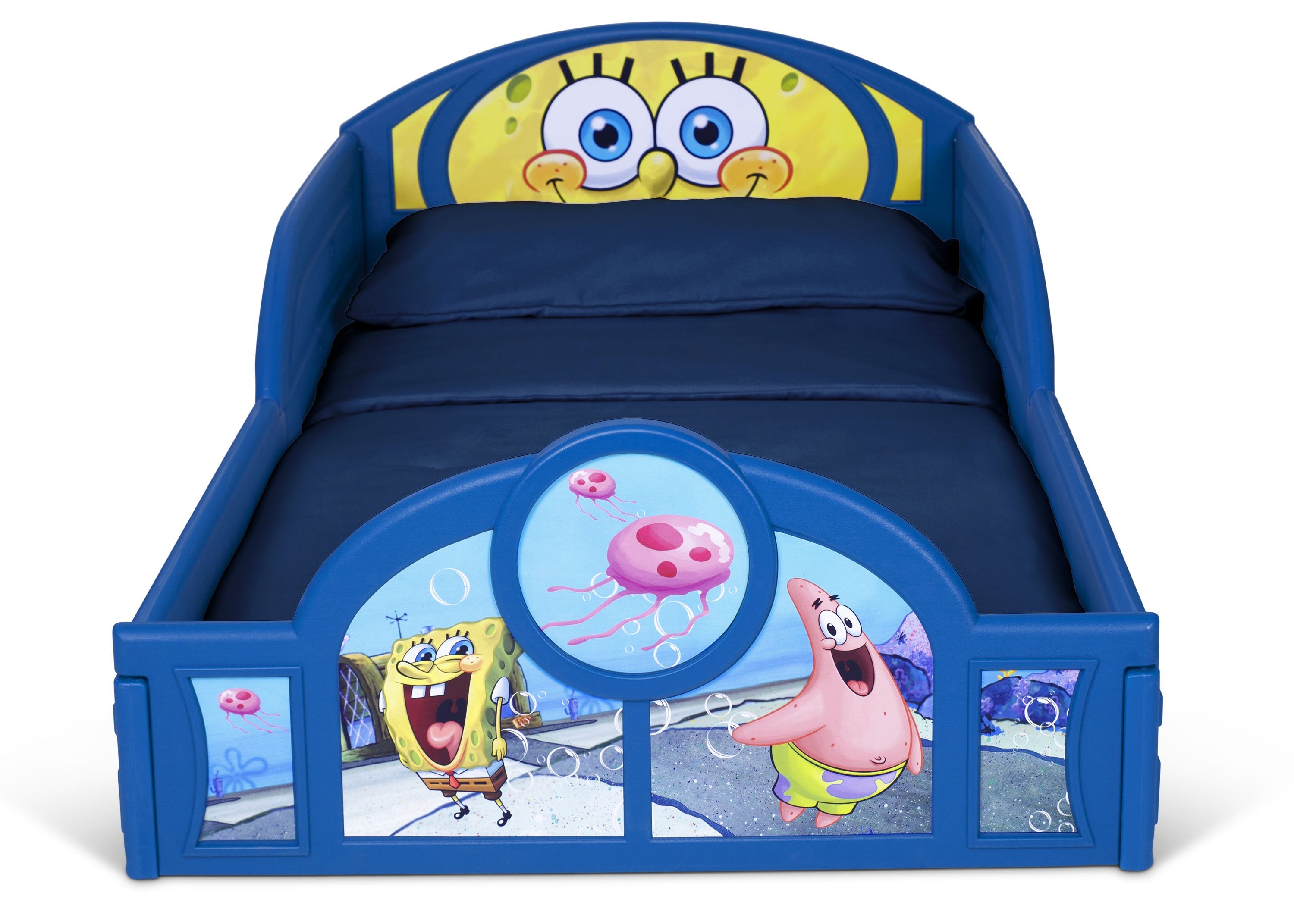 SpongeBob SquarePants Toddler Bed - Soft Plastic Sleep & Play Bed for Kids | Perfect for Nursery, Daycare & Bedroom Decor