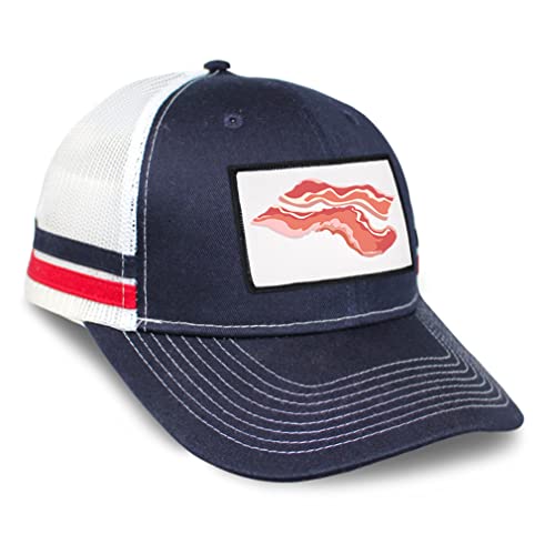 Navy White Stripes Rectangle Patch