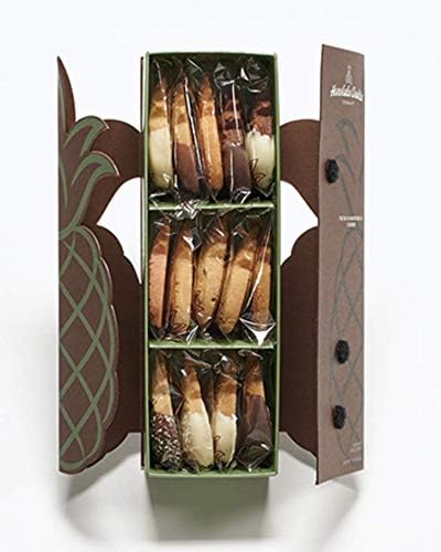 Alohalea Premium Hawaiian Cookies Gift Box - 27 Assorted Honolulu Cookies (8 Flavors) with Pineapple Wrap & Free Magnet | Perfect for Gifts, Parties & Souvenirs from Hawaii