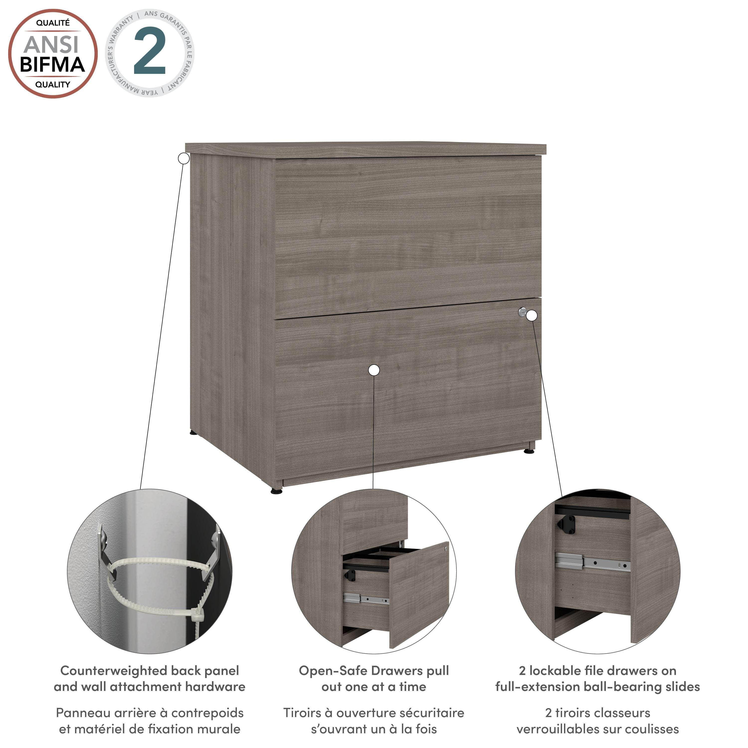 28W Standard 2-Drawer Lateral File Cabinet - 5 Color Options for Office & Home Organization | Durable Metal Filing Cabinet for Documents & Folders