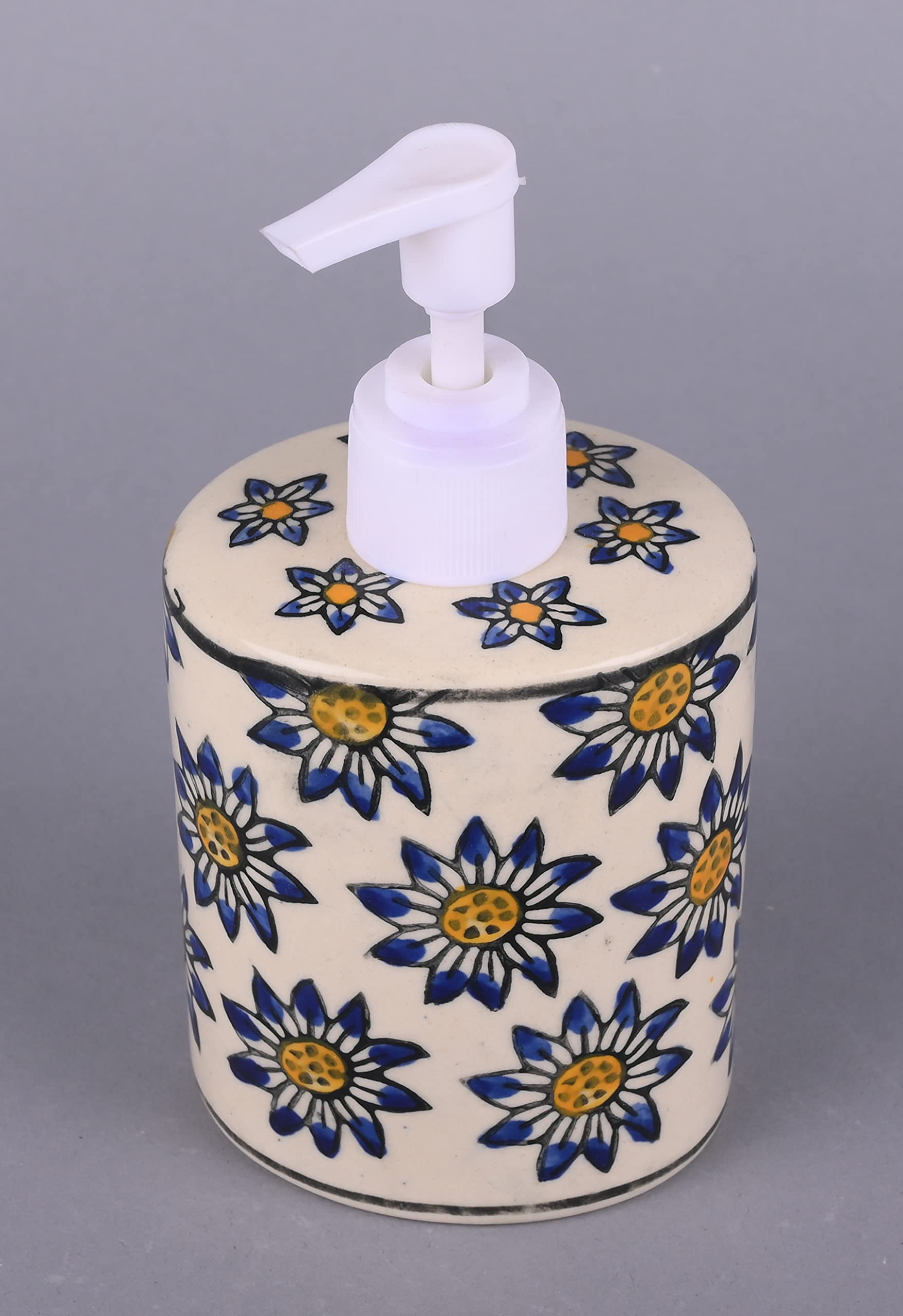 Refillable Ceramic Soap Dispenser Bottle with Pump - Elegant Hand Wash Container for Bathroom, Kitchen & Sink - Easy to Fill & Eco-Friendly